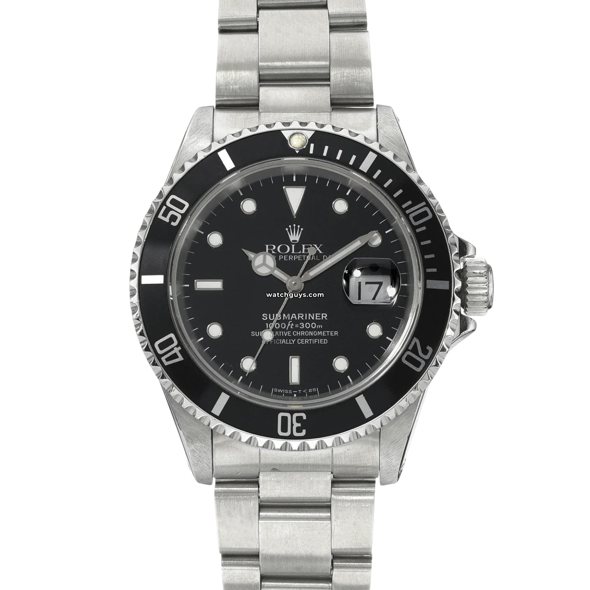 Original Rolex Submariner 16610 Black Stainless Steel Men's Watch - Luxury Diver Timepiece for Professional & Casual Wear