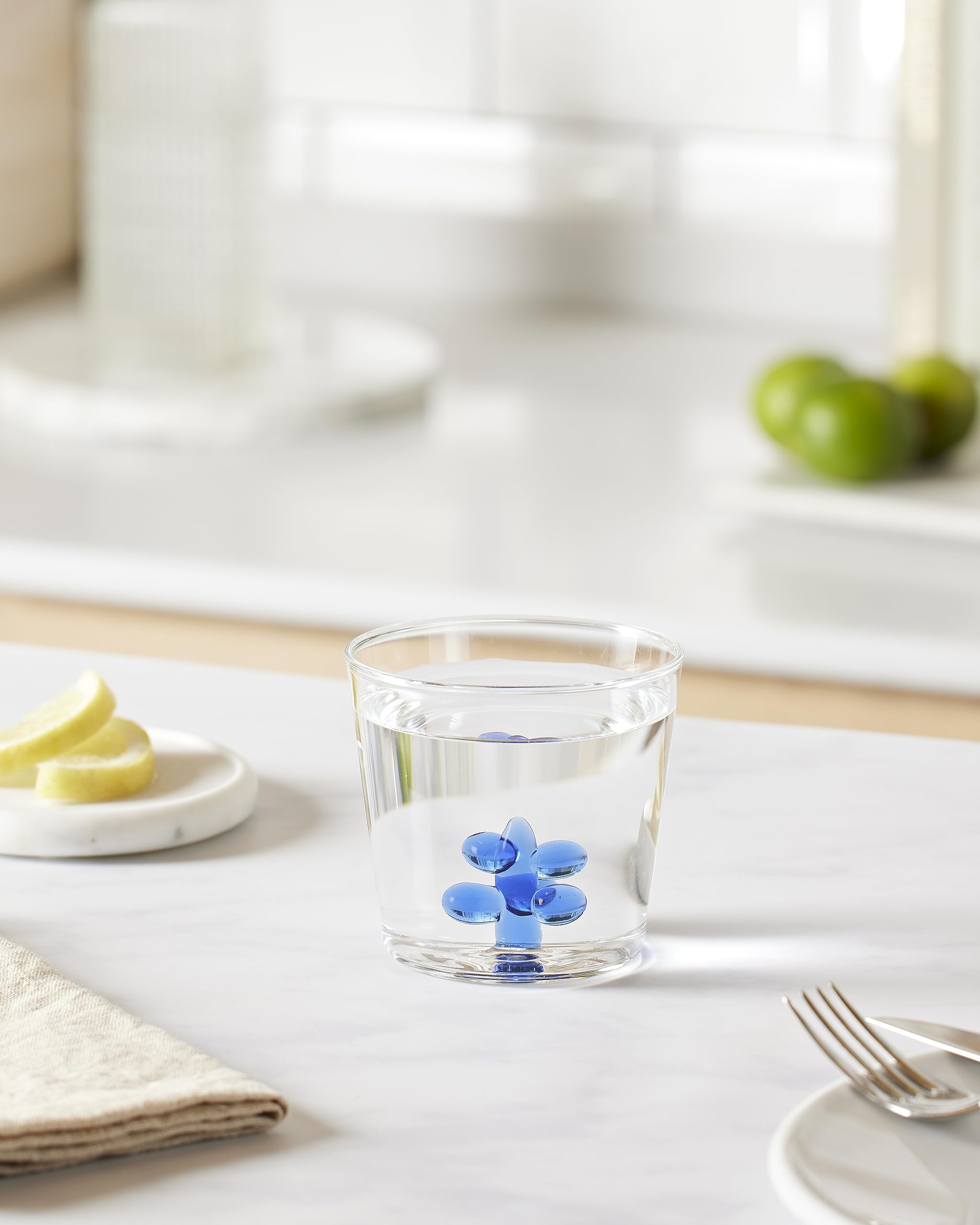 Ichendorf Milano 093520095 Tumbler Rugiada - Greenwood Collection Glass Cup for Water, Juice & Cocktails - Perfect for Home, Office & Restaurant Use