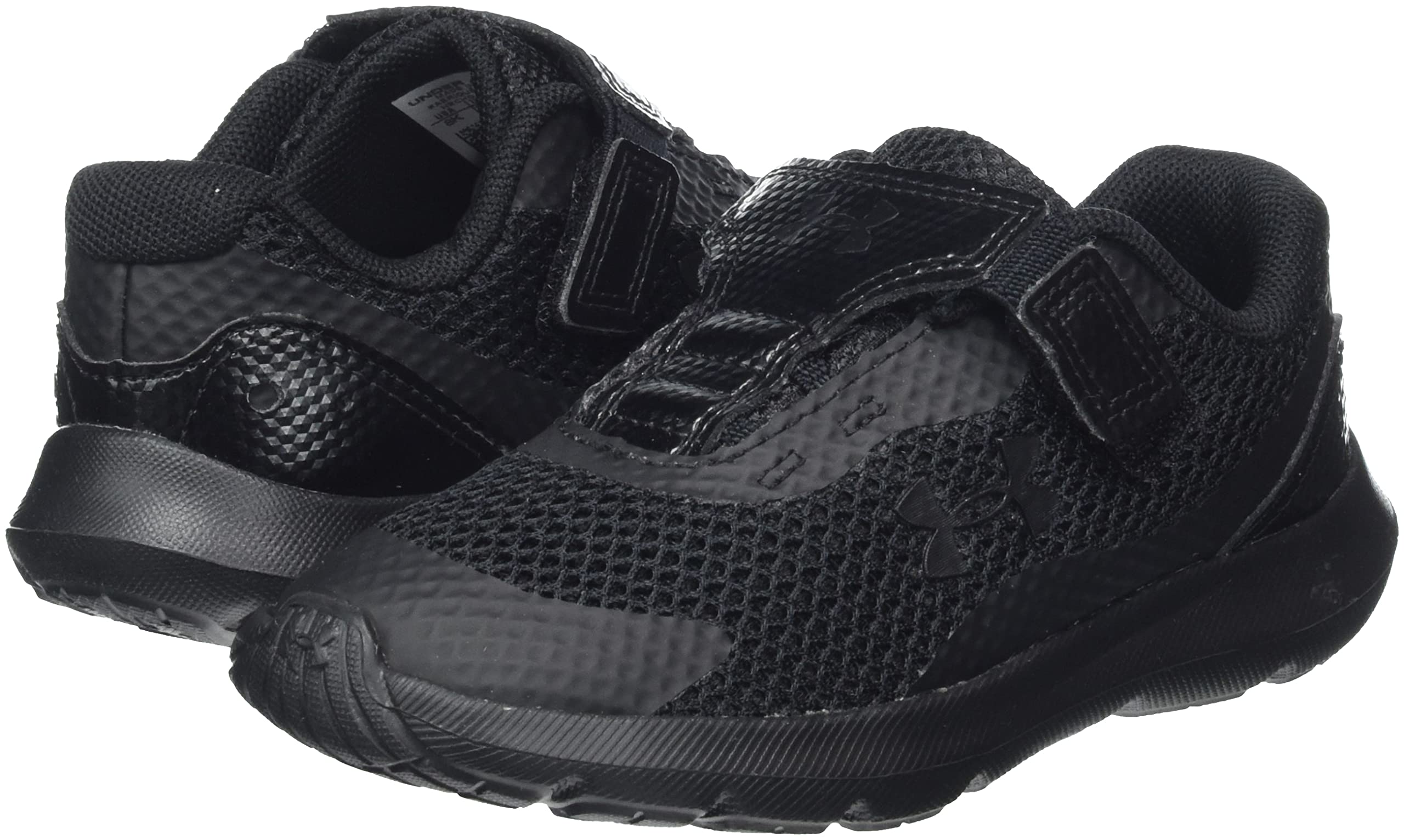 Under Armour Surge 3 Alternate Closure Running Shoes for Baby Boys - Black (Size 7 Infant) | Comfortable Toddler Sneakers for Active Play & Daily Walks