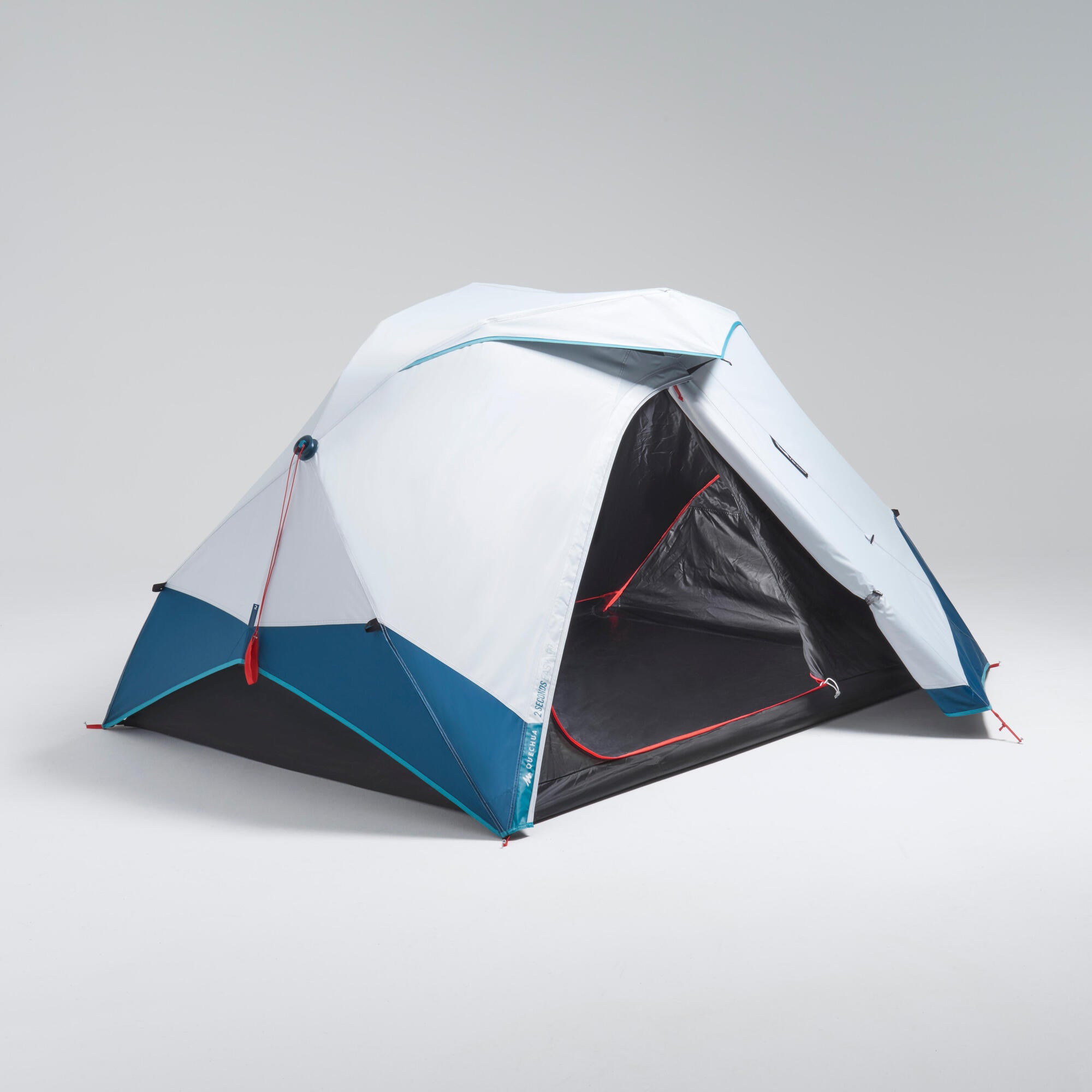 Quechua 2 Second Easy Fresh & Black Waterproof Pop Up Camping Tent for 2 Person - Lightweight Instant Setup Tent for Outdoor Adventures, Hiking, Backpacking & Family Camping Trips