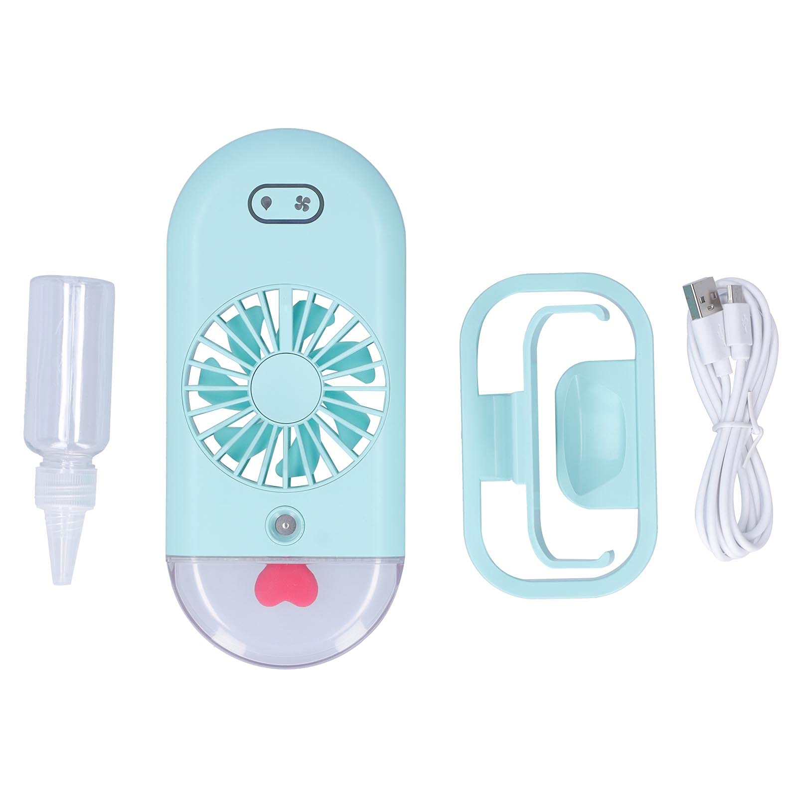 2 in 1 USB Rechargeable Mini Handheld Fan with Water Mist - Portable Personal Cooling Fan & Humidifier for Home, Office, Travel, and Outdoor Use