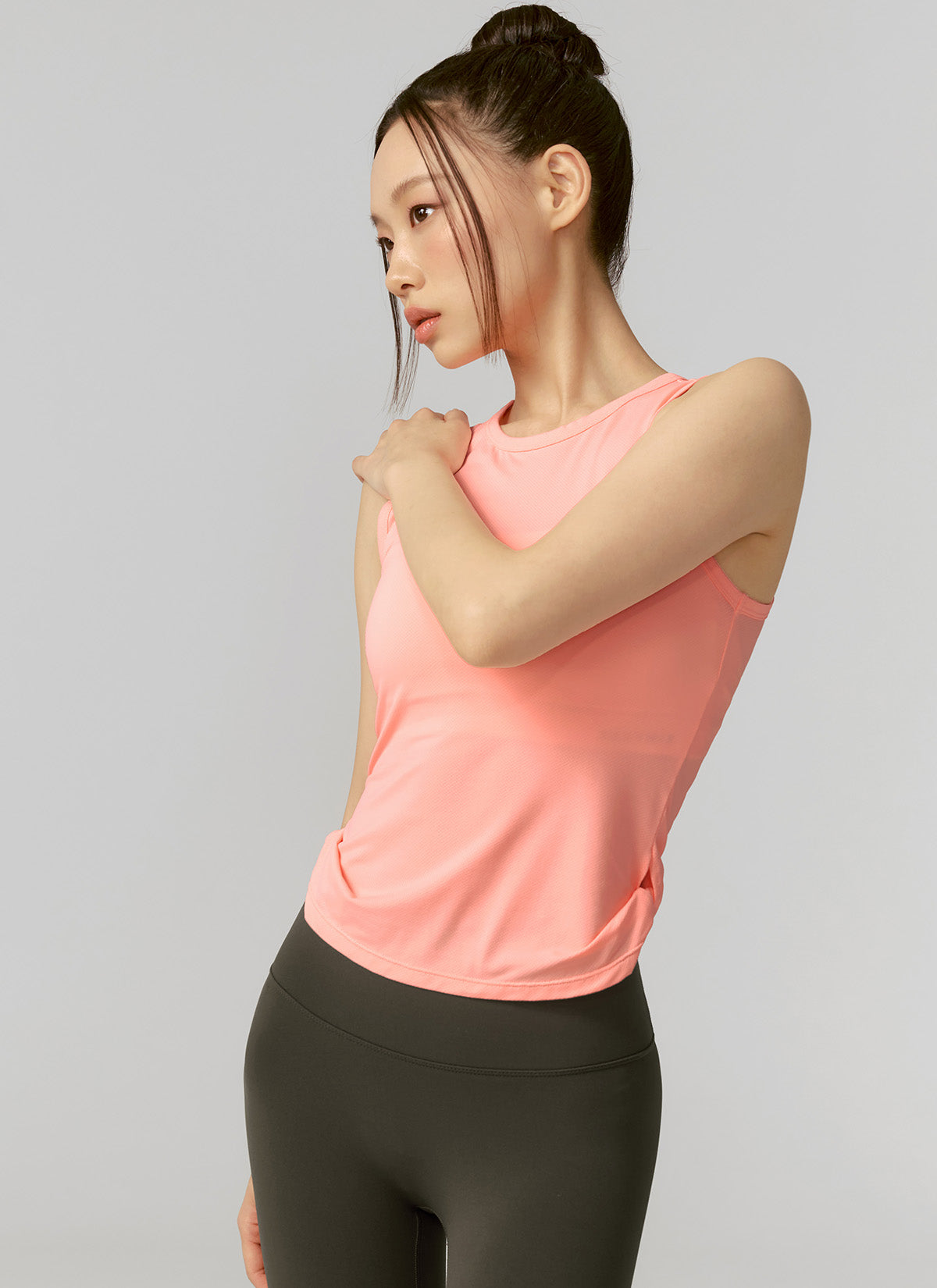 Breathable Air Mesh Side Twist Sleeveless Top for Women - Perfect for Yoga, Running & Summer Workouts