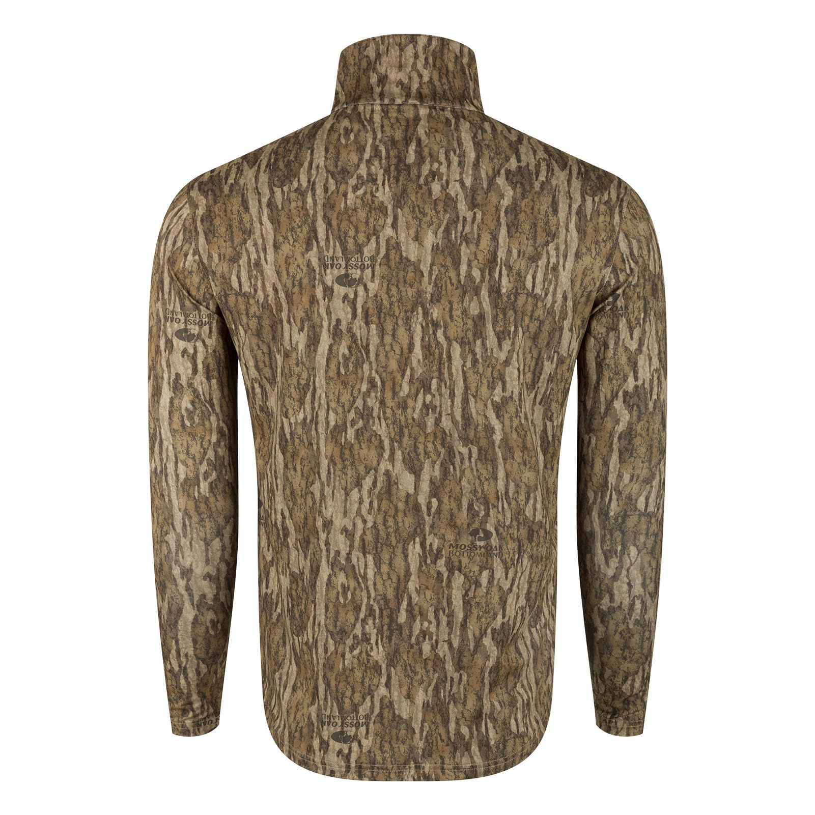 Drake OT3120-006-1 Ol' Tom Performance 1/4 Zip Pullover Hunting Shirt - Bottomland Camo, Size Small - Lightweight & Breathable for Outdoor Adventures, Hunting, and Casual Wear