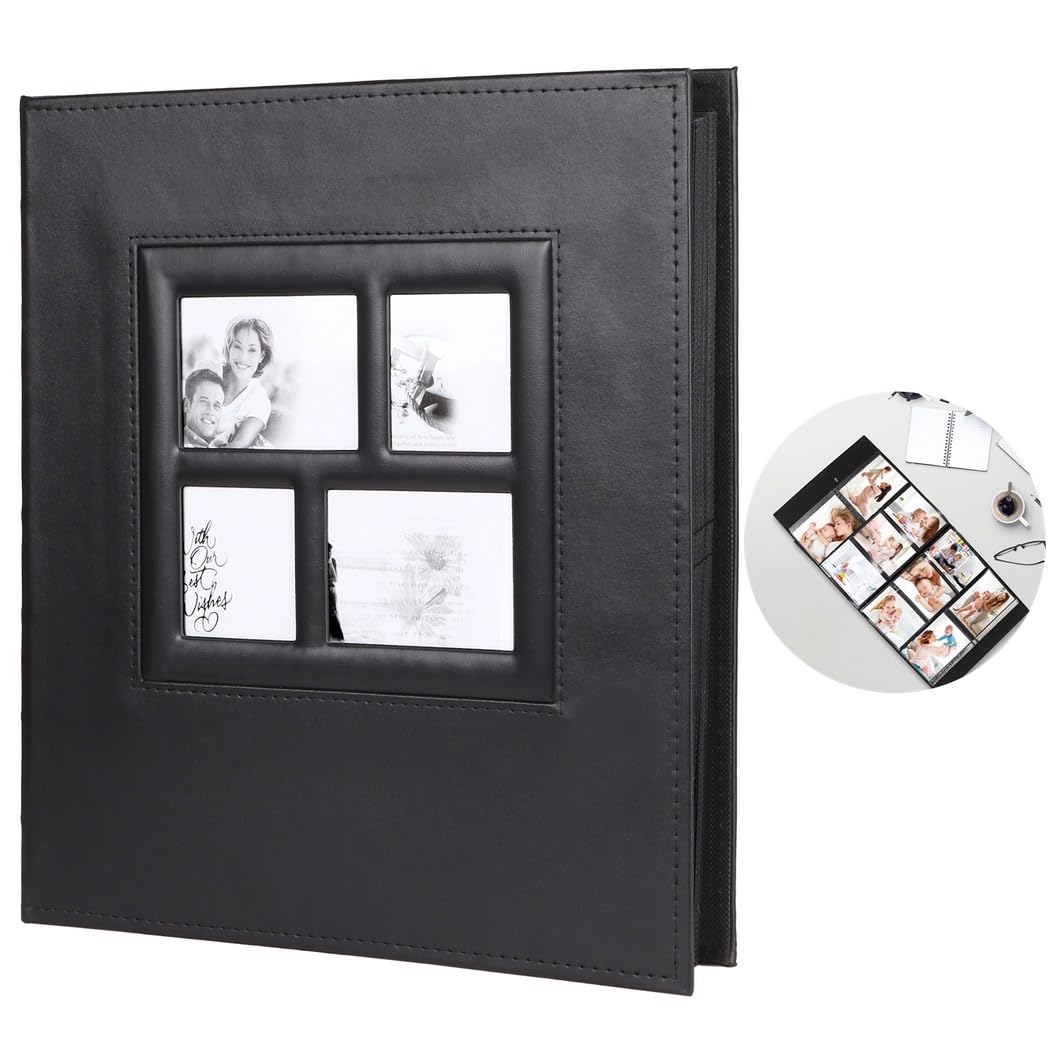 Chewtoyo 4x6 Inch PU Leather Photo Album with Pockets - Holds 600 Photos | Baby, Newborn, Wedding & Anniversary Scrapbook | Perfect for Boys, Girls, Family Memories & Travel Vacations