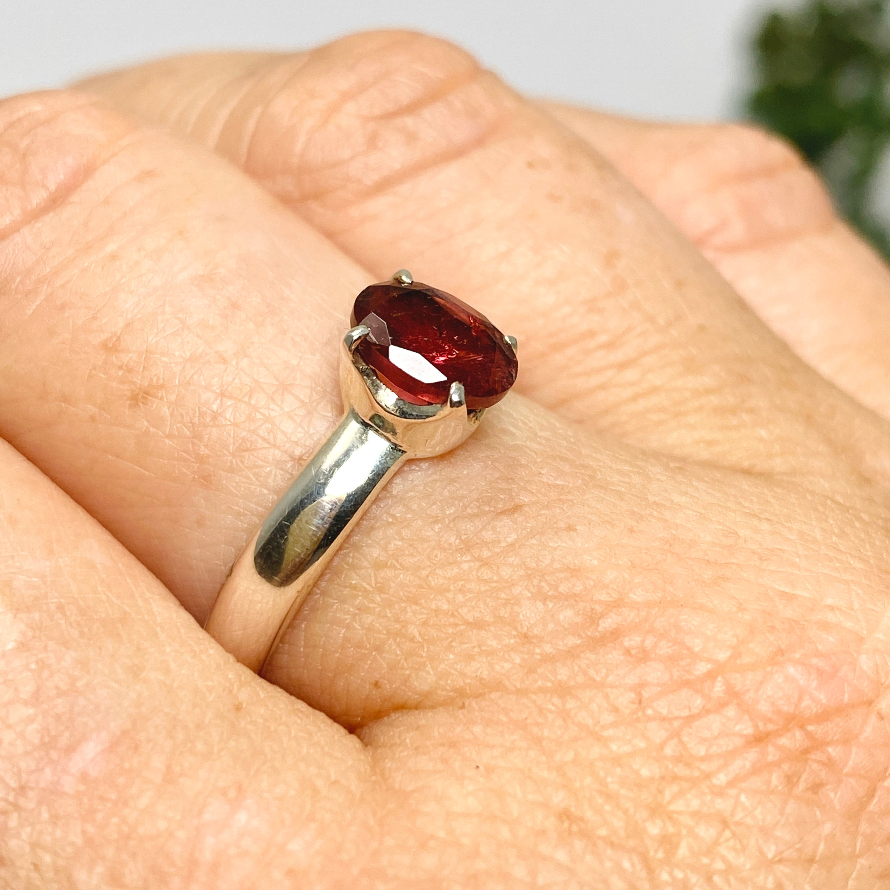 Pink Tourmaline Oval Faceted Ring Size 9.5 - Genuine Gemstone Jewelry for Women - Perfect for Weddings, Anniversaries & Special Occasions