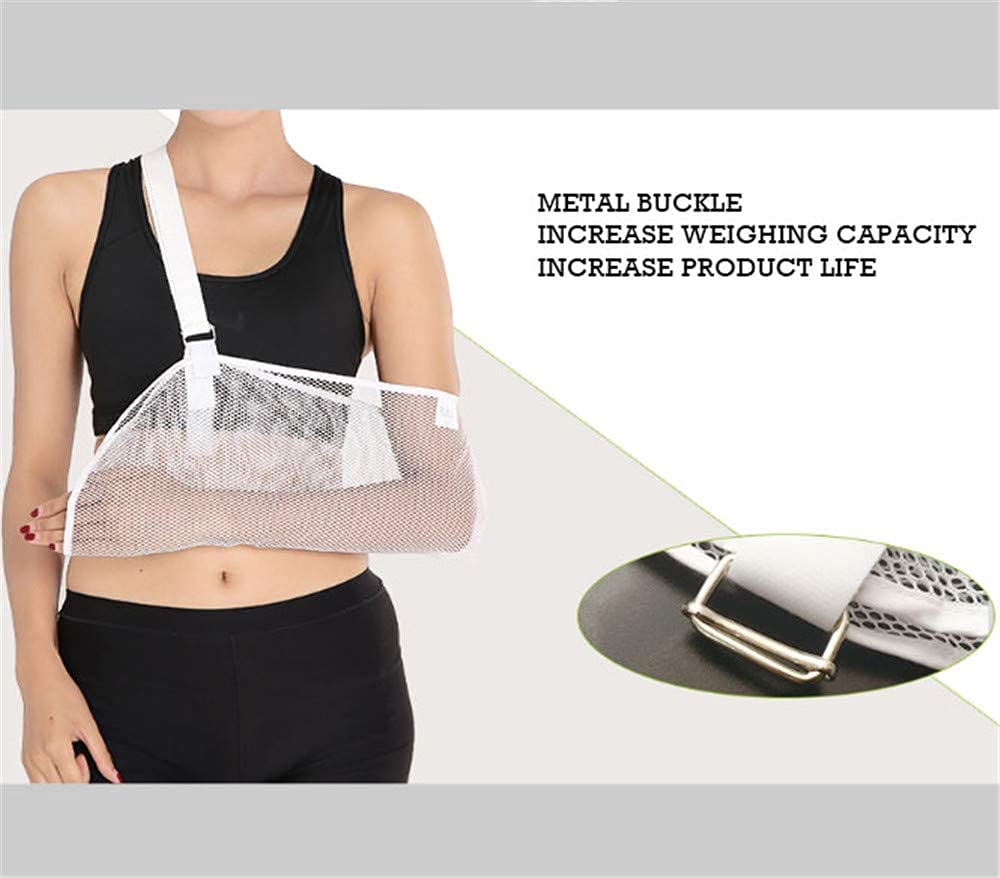 Lightweight Cool Mesh Arm Sling - Shoulder Immobilizer & Forearm Support Brace for Injury Recovery, Fracture Protection (Size: Large) - Perfect for Post-Surgery, Sports Injuries & Daily Comfort