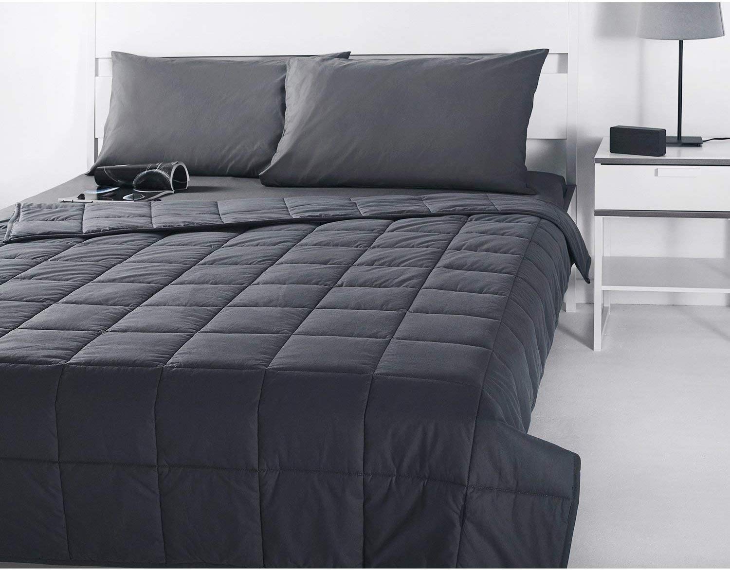 Premium Weighted Blanket for Adults & Kids - CozyBox Heavy Blanket with Glass Beads & 100% Cotton Cover (72