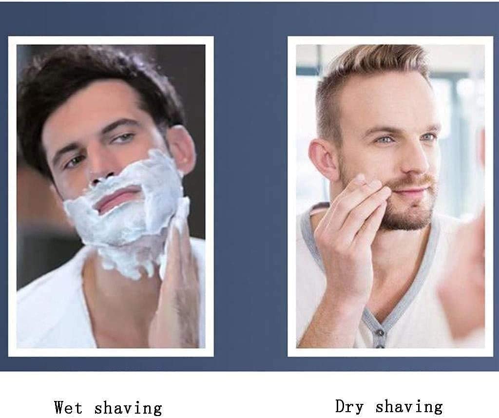 Men's Electric Razor - Rotary Shaver with LCD Display, USB Rechargeable, Cordless & Waterproof for Wet/Dry Shaving - Painless Beard & Facial Hair Trimmer (Blue) | Perfect for Travel, Gym & Daily Grooming Routine