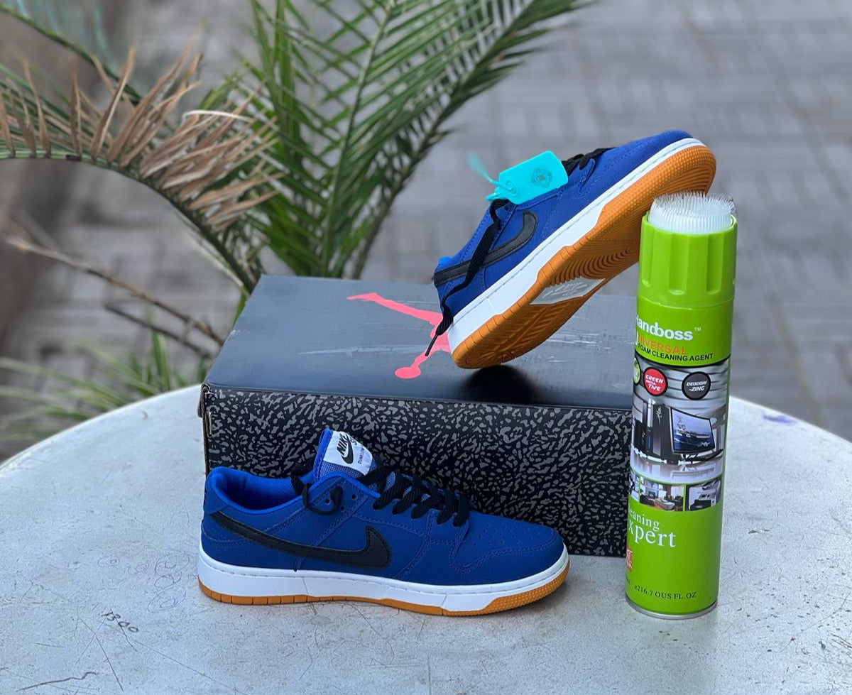 Nike Dunk Low Sneakers - Royal Blue, Black & Gum Sole - Men's & Women's Casual Shoes for Streetwear & Everyday Fashion