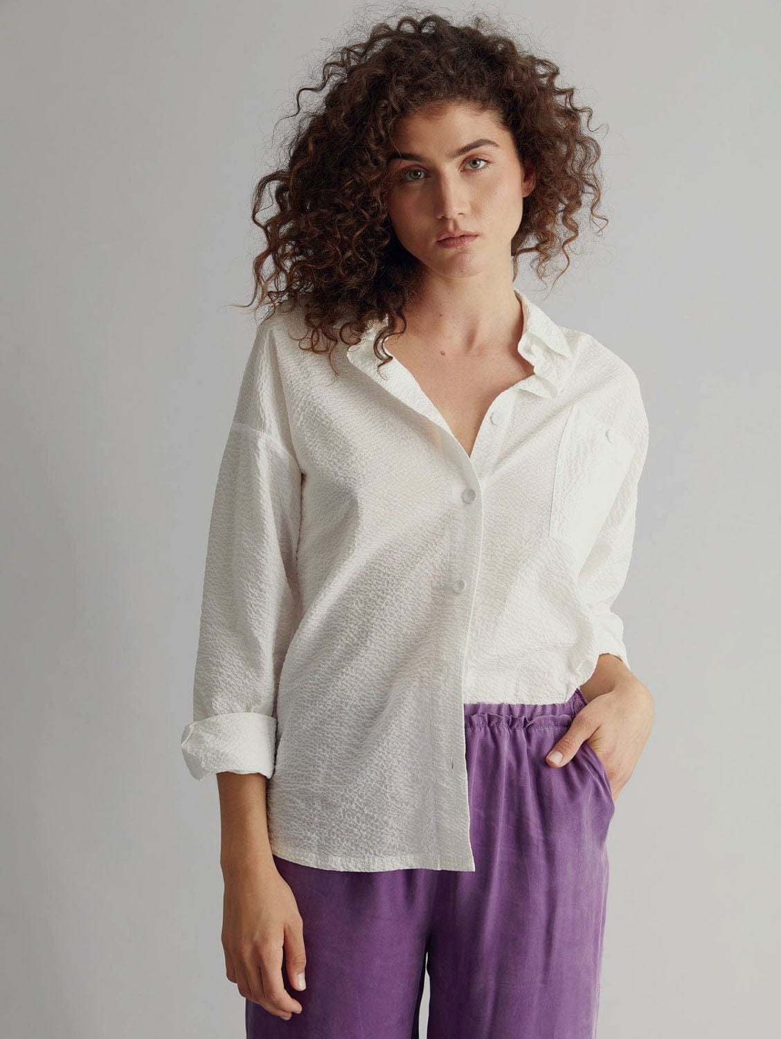Hanako Organic Cotton Shirt for Women - Soft Breathable White T-Shirt | Casual Wear, Workout, Travel & Everyday Outfits