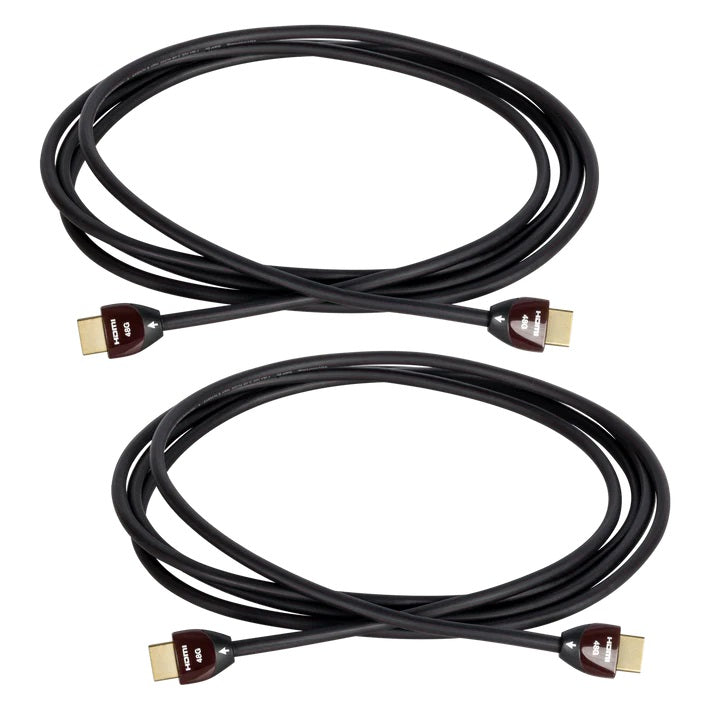 WireLogic Ruby 48Gbps 8ft HDMI Cables (2-Pack) - Ultra High-Speed 4K 8K HDR Cables for Home Theater, Gaming & Professional AV Setups