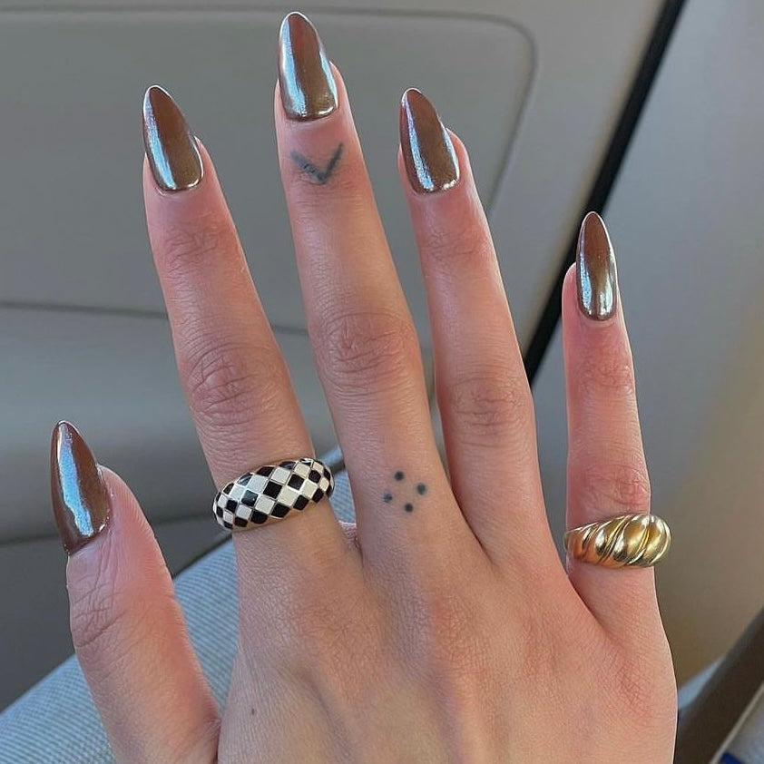 Checker Rings - Blue Set of 2 | Stylish Statement Jewelry for Women | Perfect for Parties, Weddings & Everyday Fashion