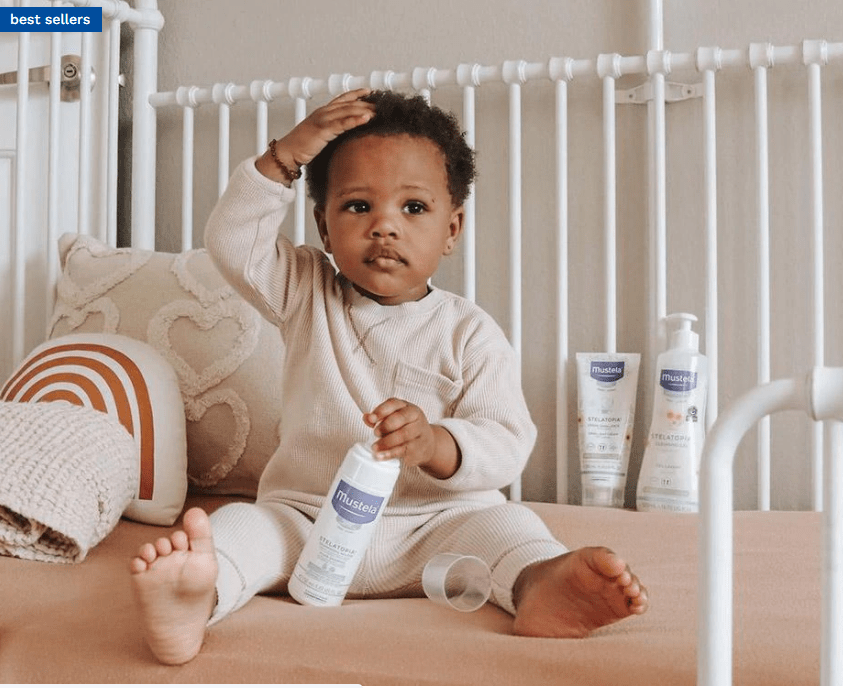 Mustela Stelatopia Foaming Shampoo for Eczema-Prone Skin - Gentle Baby & Kids Shampoo (5.0 oz) - Soothes Dry, Itchy Scalp - Perfect for Sensitive Skin Care & Daily Bath Time