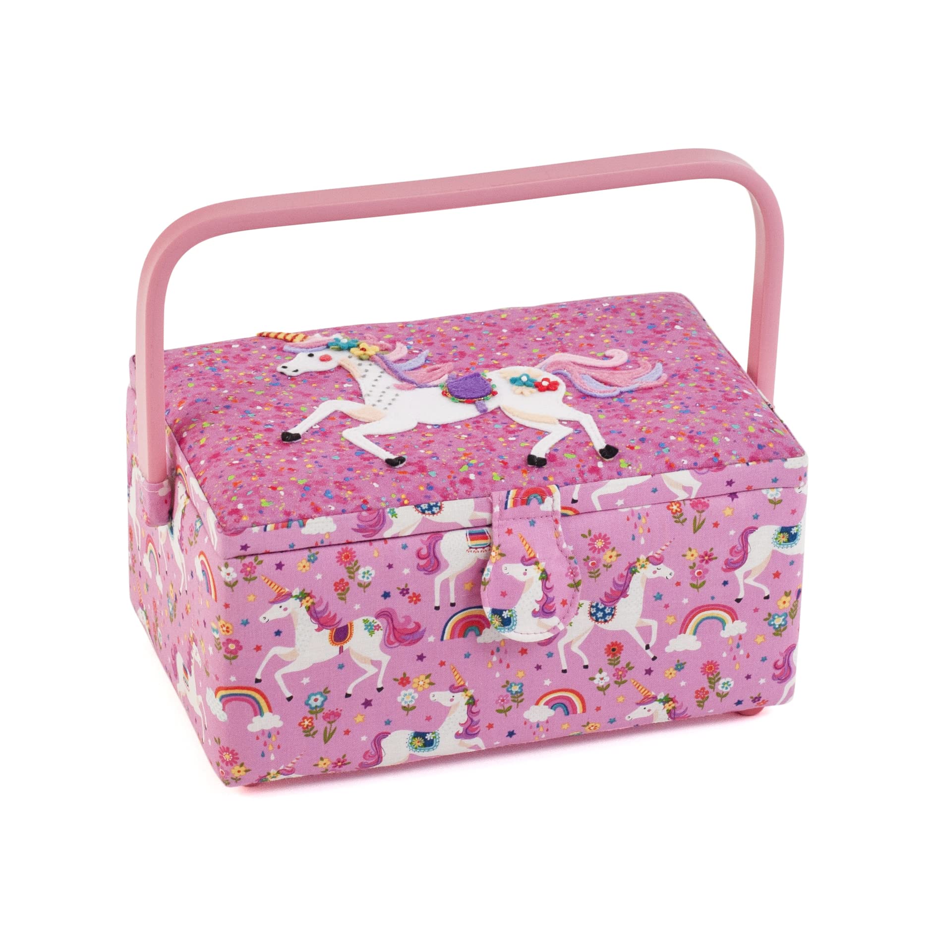 Medium Sewing Craft Storage Box - Rectangle Hobby Organizer for DIY & Sewing Supplies | Perfect for Craft Rooms, Sewing Kits & Gift Wrapping