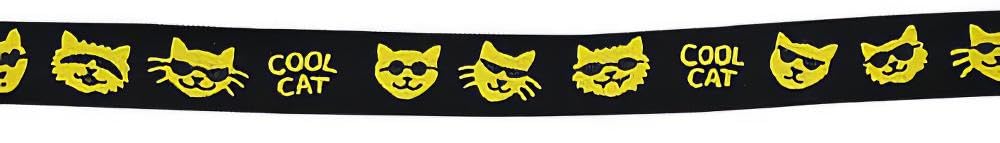 Cool Cat Collar (Black) - Stylish & Safe for Outdoor Adventures