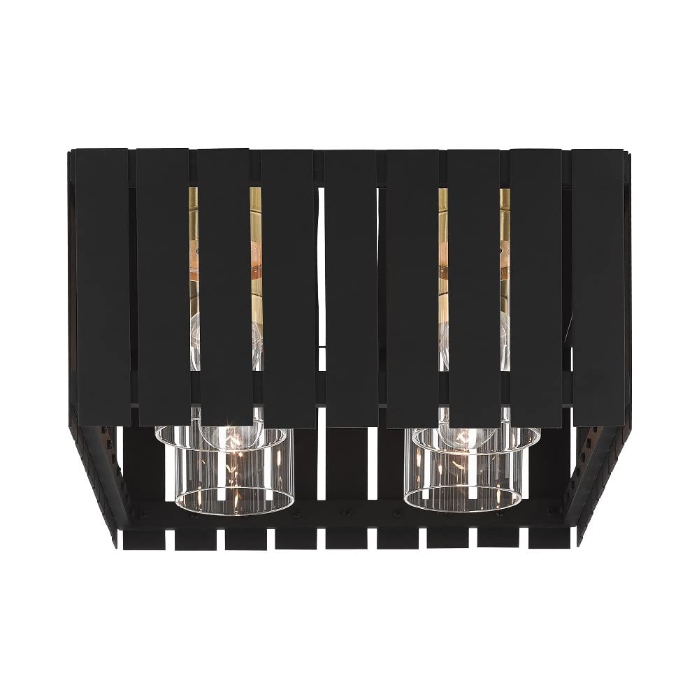 Livex Lighting 4-Light Brushed Nickel Outdoor Ceiling Fixture - Weatherproof Patio Light for Porch, Deck & Garden