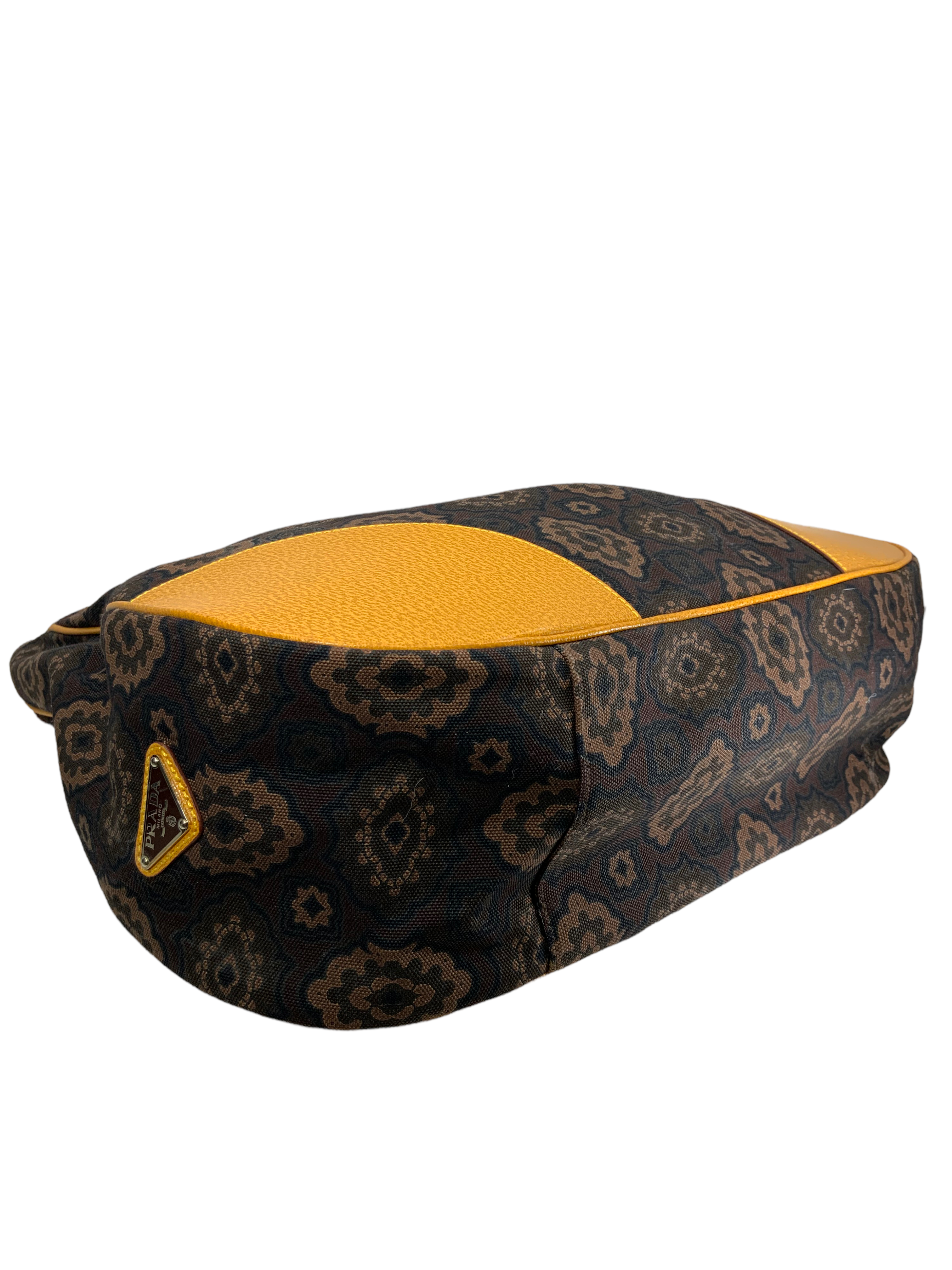 Prada Canvas Moon Large Buckle Bag for Women - Stylish Designer Handbag with Adjustable Strap, Perfect for Work, Travel & Everyday Use