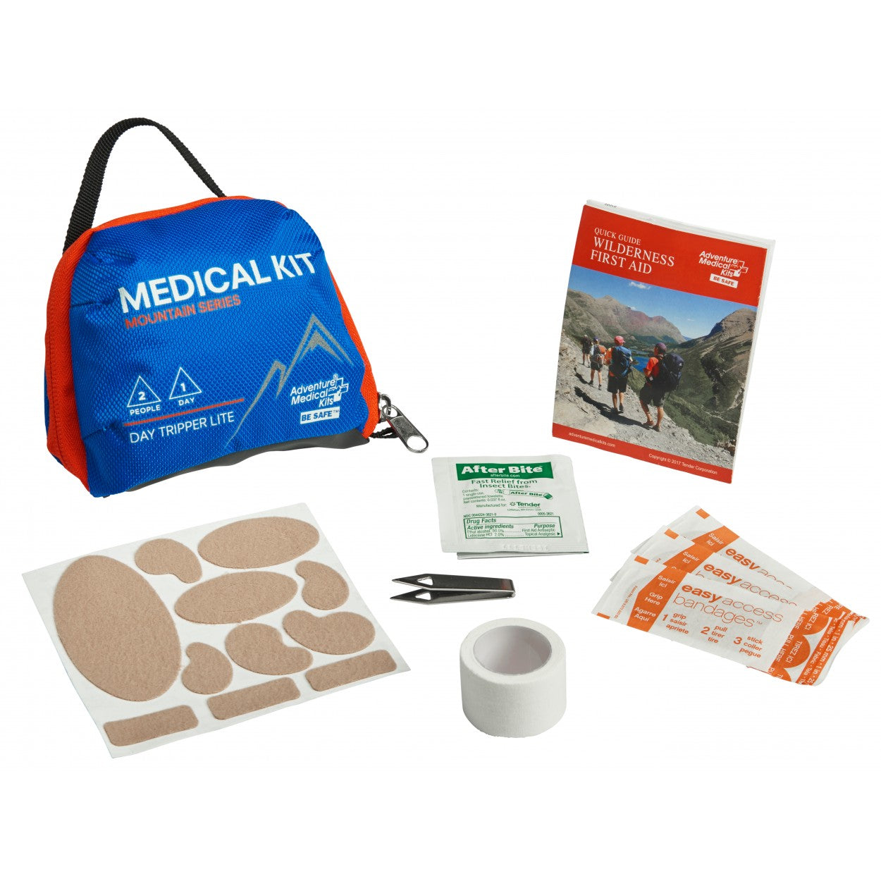 Adventure Medical Kits Mountain Series Day Tripper Lite - Compact First Aid Kit for Hiking, Camping & Outdoor Emergencies | Lightweight Survival Essentials for Backpacking & Day Trips