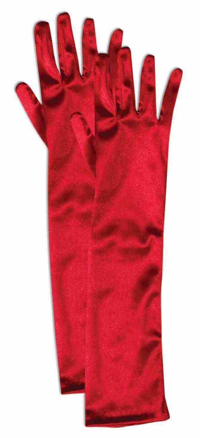 Kids Opera Satin Gloves - Elegant Red Costume Gloves for Ballet, Dance Recitals & Dress-Up Play | Perfect for Performances, Halloween & Special Occasions