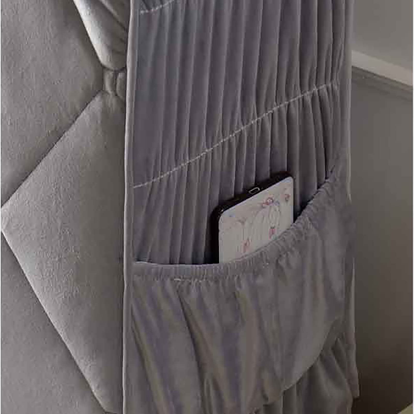Quilted Headboard Cover - Thickened Elastic Slipcover for Twin, Queen, Full & California King Beds - Pink 160cm (63 inch) - Protects & Enhances Bedroom Decor