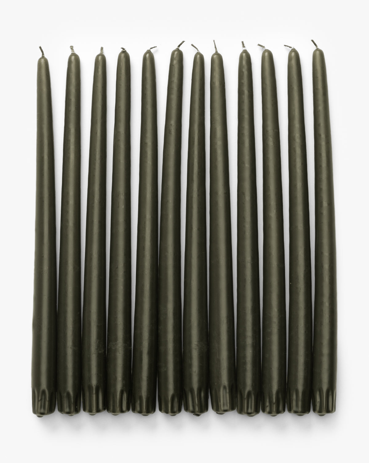 Premium Olive Taper Candles Set of 12 - Natural Beeswax Candles for Dining Table, Wedding Centerpieces & Romantic Home Decor