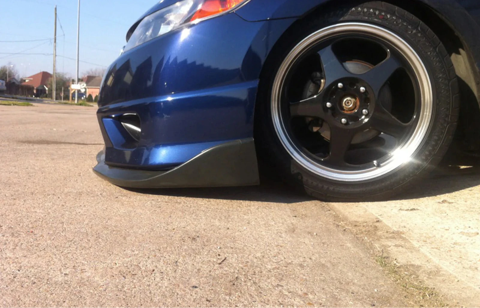 2006-2008 Honda Civic Coupe CS Style Front Lip Bumper - PU Material Lower Spoiler for Enhanced Aerodynamics & Sporty Look - Perfect for Street Racing & Car Shows