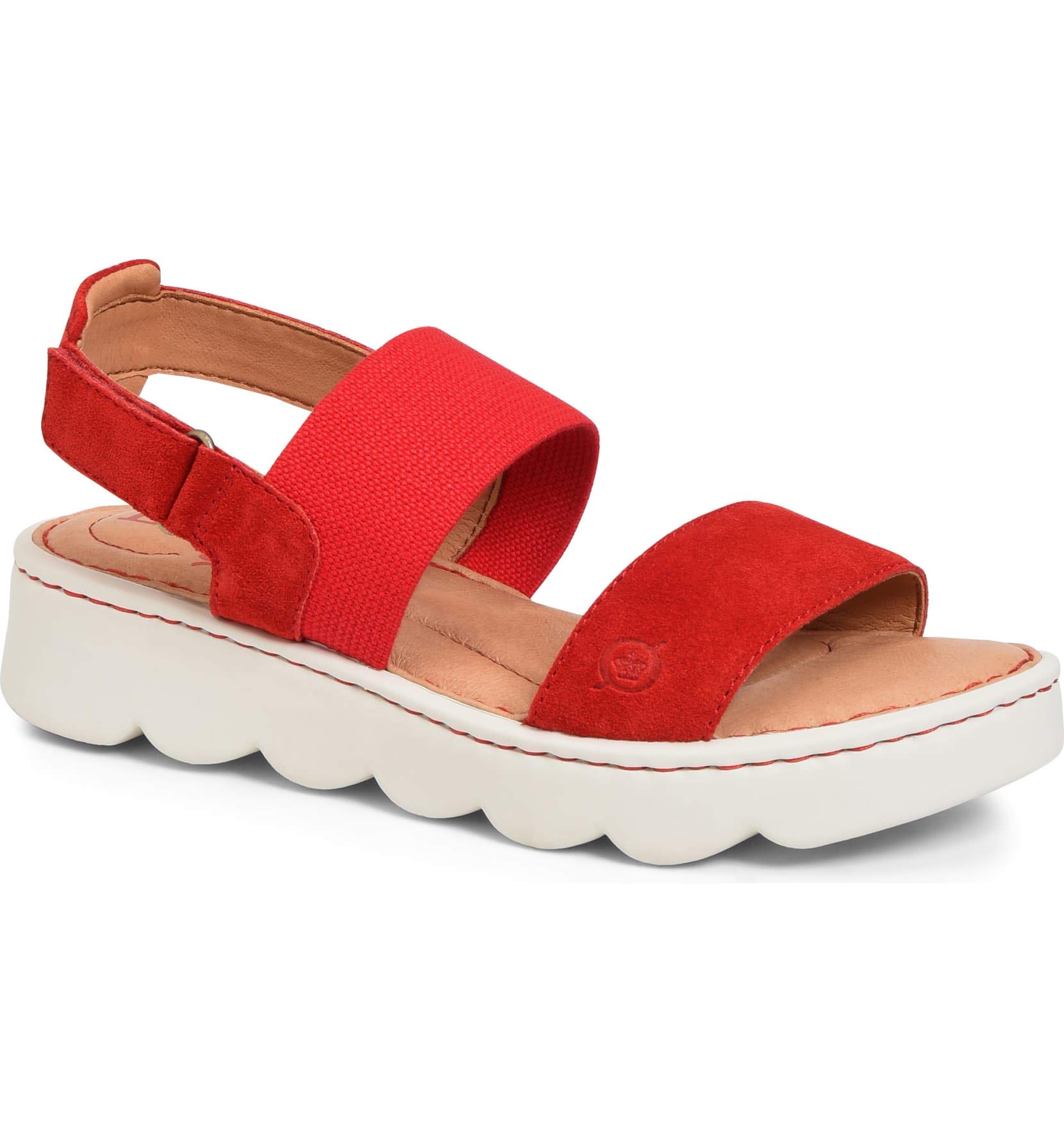 BORN Women's Patriotic Red Kiss Sneakers - Comfortable Casual Walking Shoes for Women | Perfect for 4th of July, Independence Day & Patriotic Events
