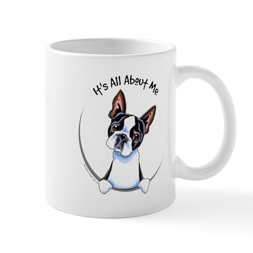 White - Boston Terrier IAAM Large Mug