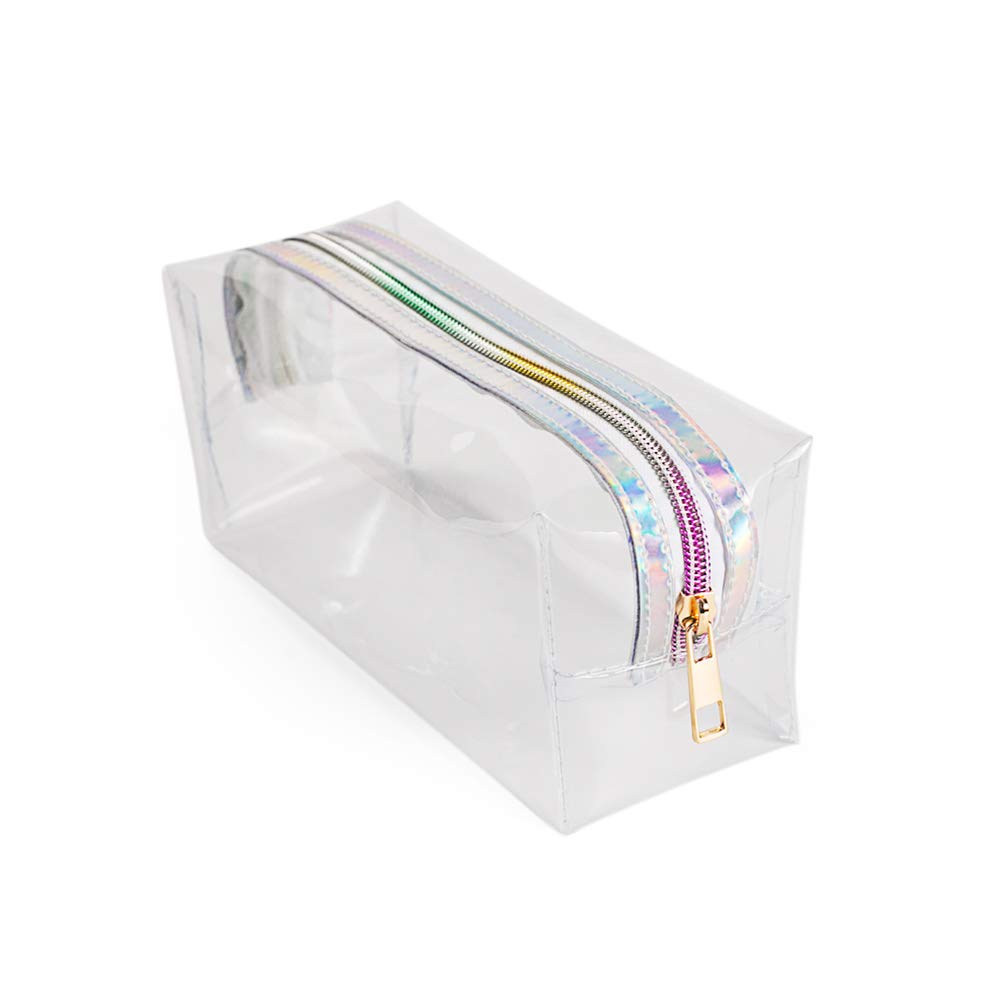 Cabilock 1pc Clear Toiletry Bag - Waterproof Makeup Organizer Pouch for Travel, Transparent Cosmetic Bag with Zipper - Perfect for TSA, Gym & Daily Essentials Storage