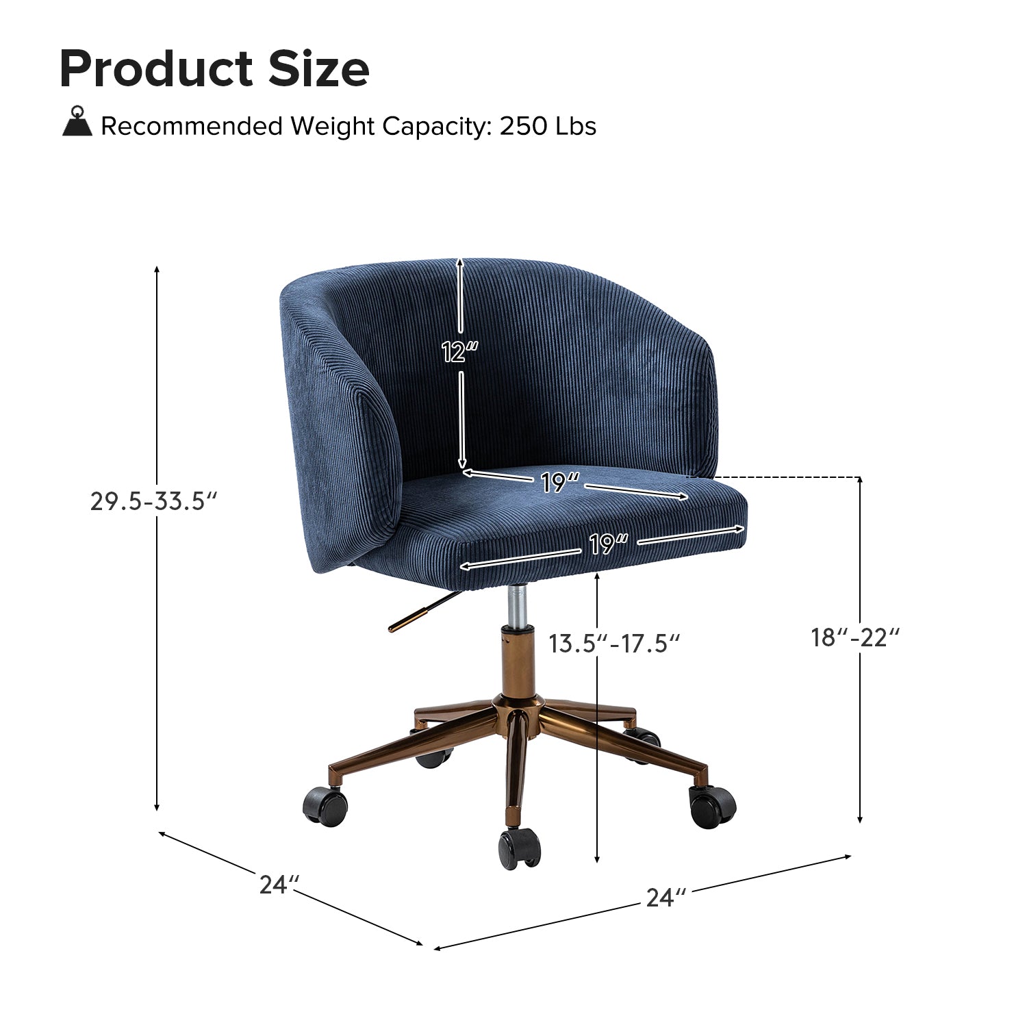Paolo Task Accent Chair - Modern Home Office Chair with Ergonomic Design for Comfortable Working & Studying | Perfect for Small Spaces, Living Rooms & Reading Nooks