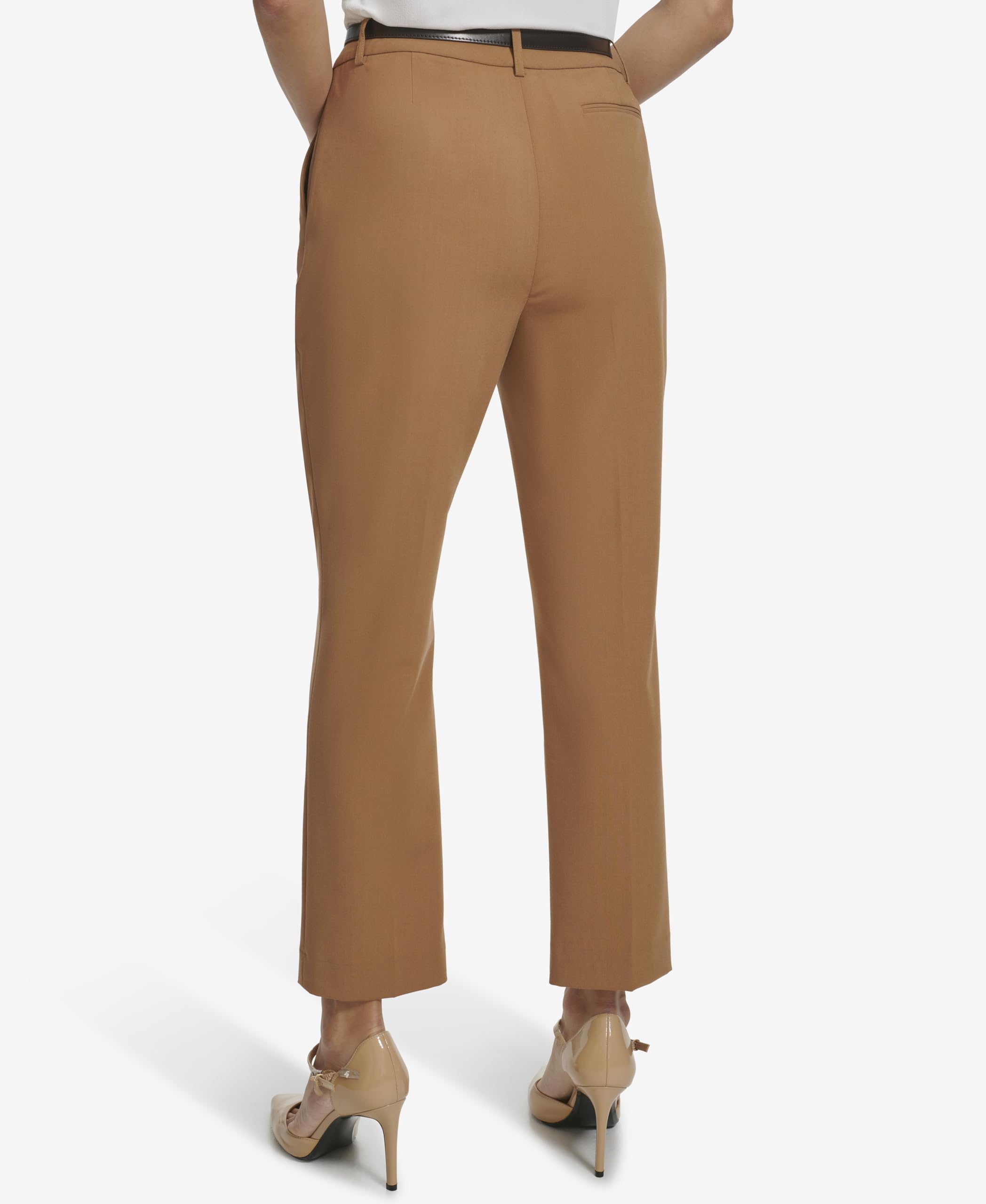 Calvin Klein Women's Professional Work Pants with Zipper Fly - Office Wear, Business Casual & Formal Work Attire for Women
