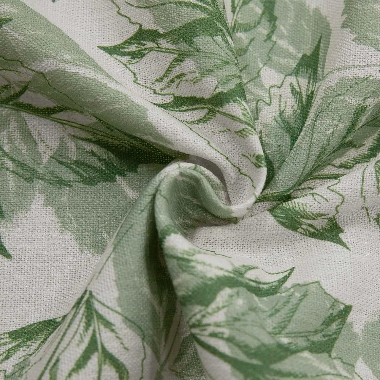 Bohemian Botanical Pleated Drapery Curtains - 52 Inch Width - Elegant Boho Home Decor for Living Room & Bedroom