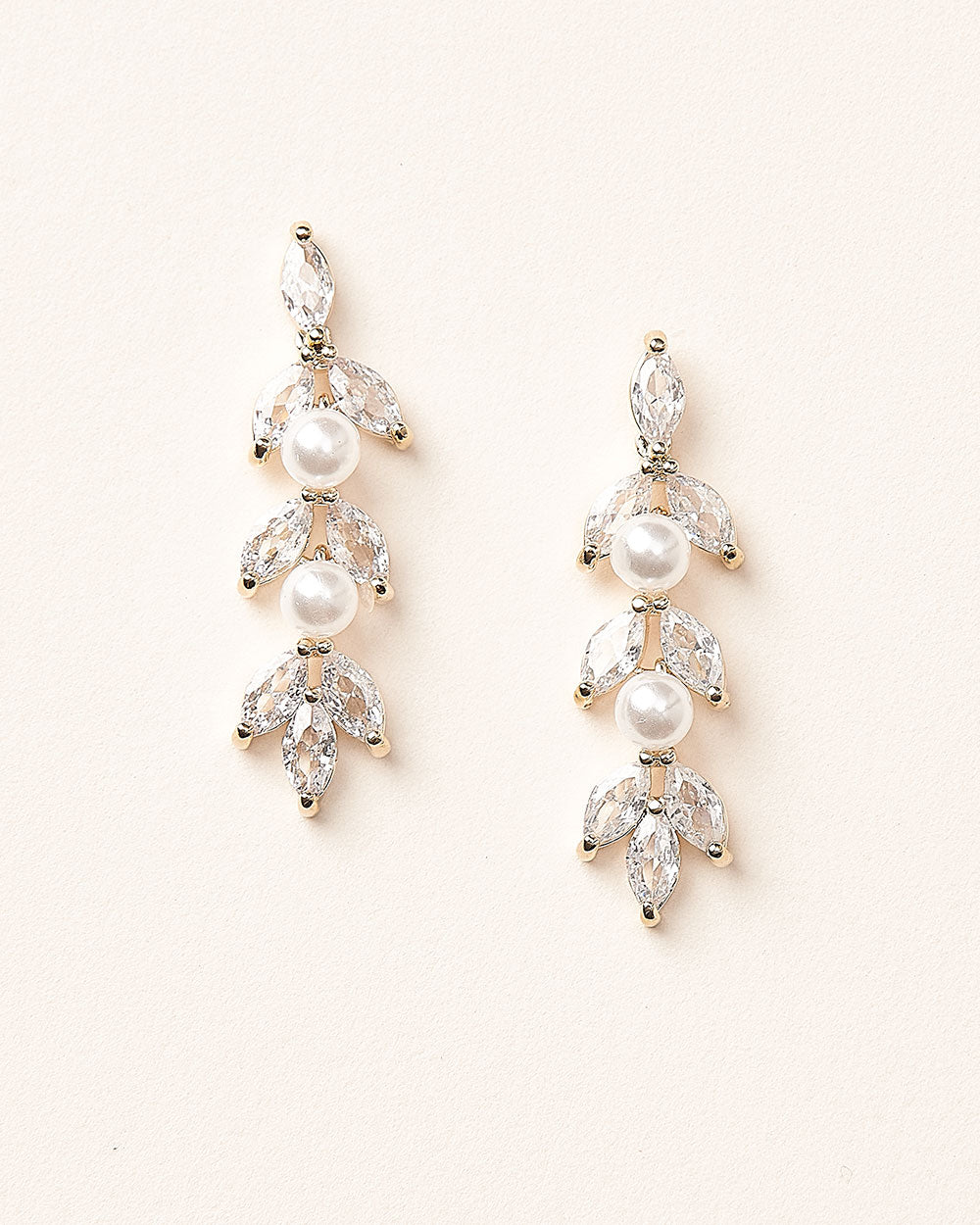 Elegant Sydney Pearl CZ Earrings for Women - Cubic Zirconia & Simulated Pearl Drop Dangle Earrings - Perfect for Weddings, Parties & Special Occasions