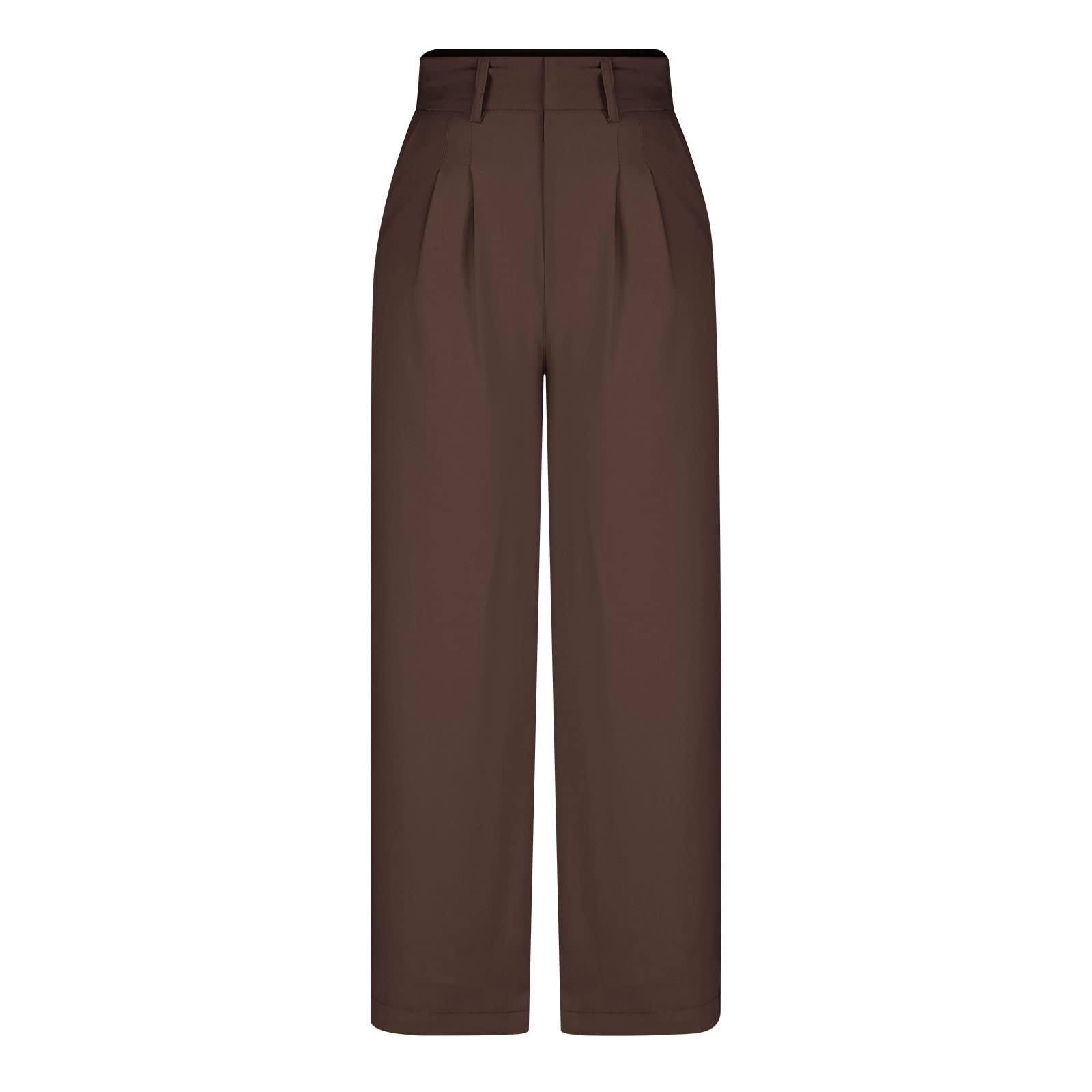 Qeaghou Women's High Waisted Wide Leg Palazzo Pants - 2024 Trendy Business Casual Dress Pants for Office Work & Professional Tailored Slacks | Perfect for Corporate Meetings, Business Travel & Smart Casual Outfits