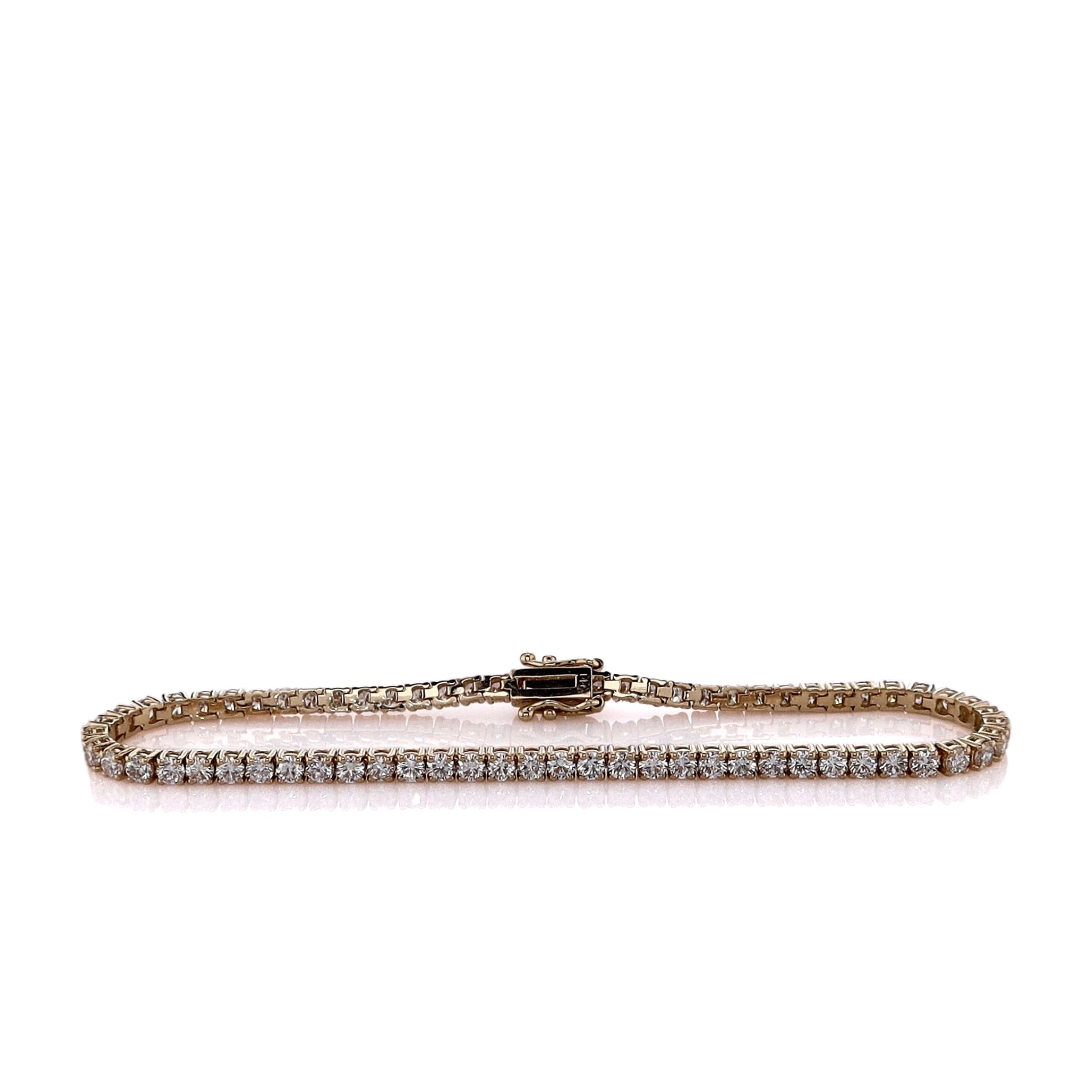 14K Yellow Gold 3.45 Carat Diamond Tennis Bracelet for Women - Elegant & Sparkling Jewelry Gift for Anniversary, Wedding & Special Occasions