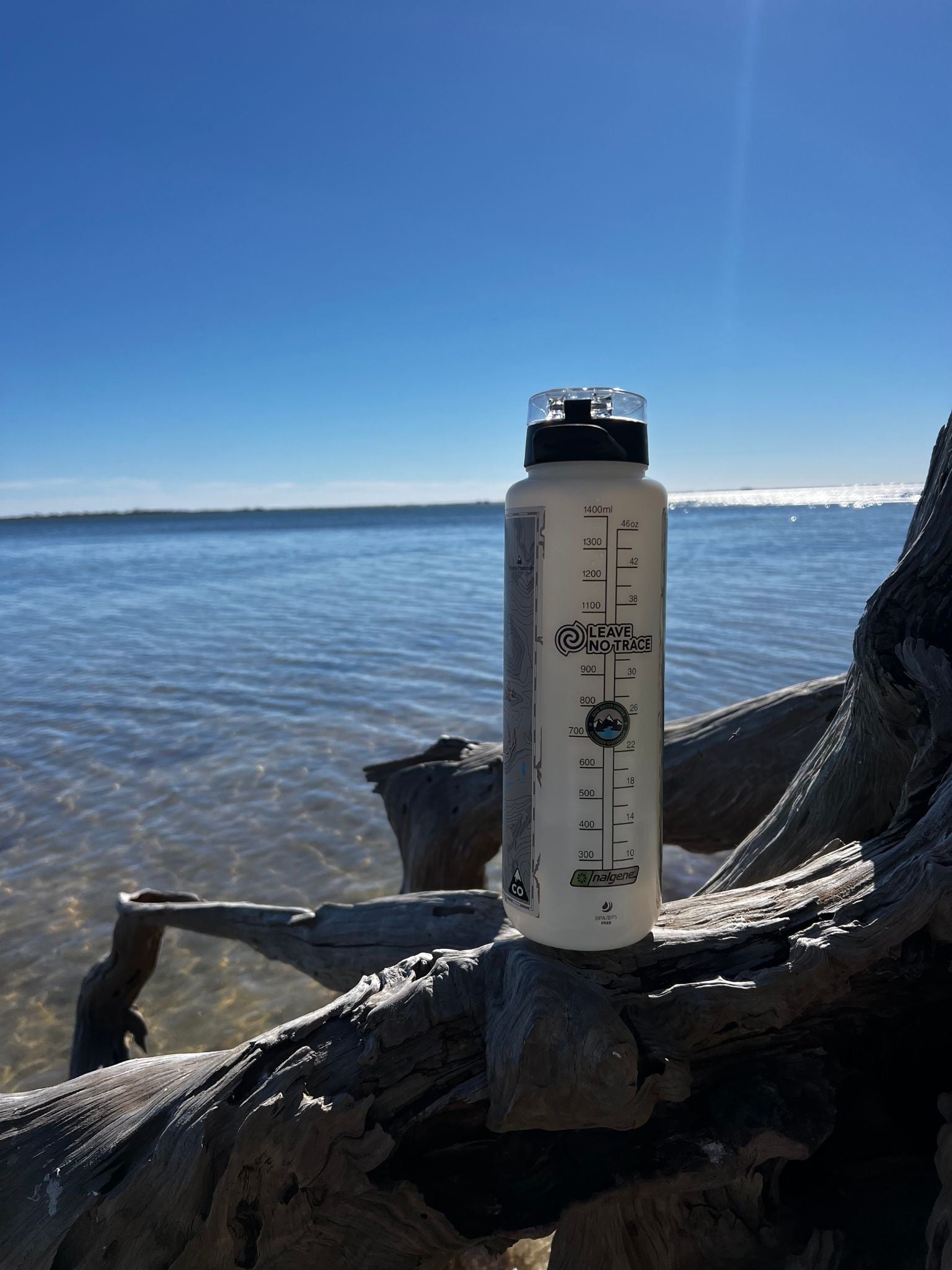 Nalgene OG Leave No Trace 48oz Wide Mouth Water Bottle - BPA Free, Durable & Leak Proof for Hiking, Camping, Travel & Outdoor Adventures