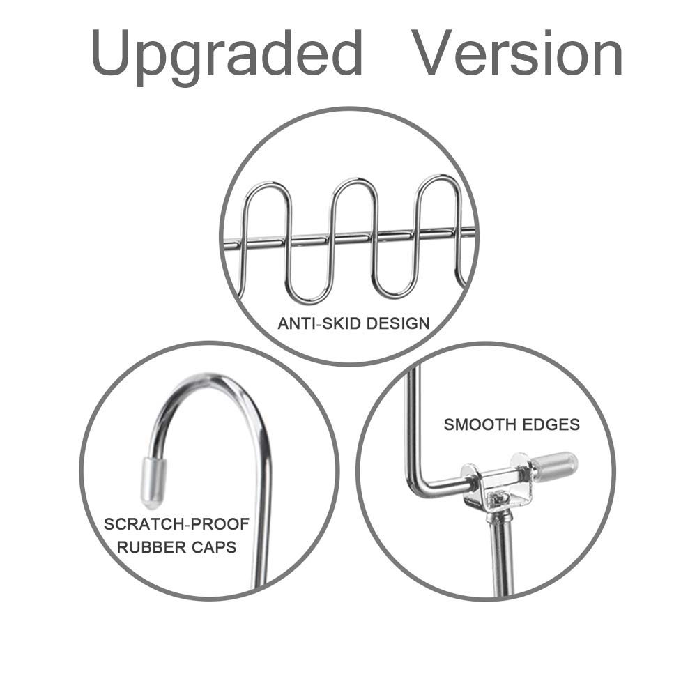 Meetu 9.5 Inch Space Saving Closet Organizer Hangers - Pack of 8 Magic Cloth Hangers for Wardrobe & Closet Organization System | Perfect for Small Spaces, Dorm Rooms & Travel Luggage