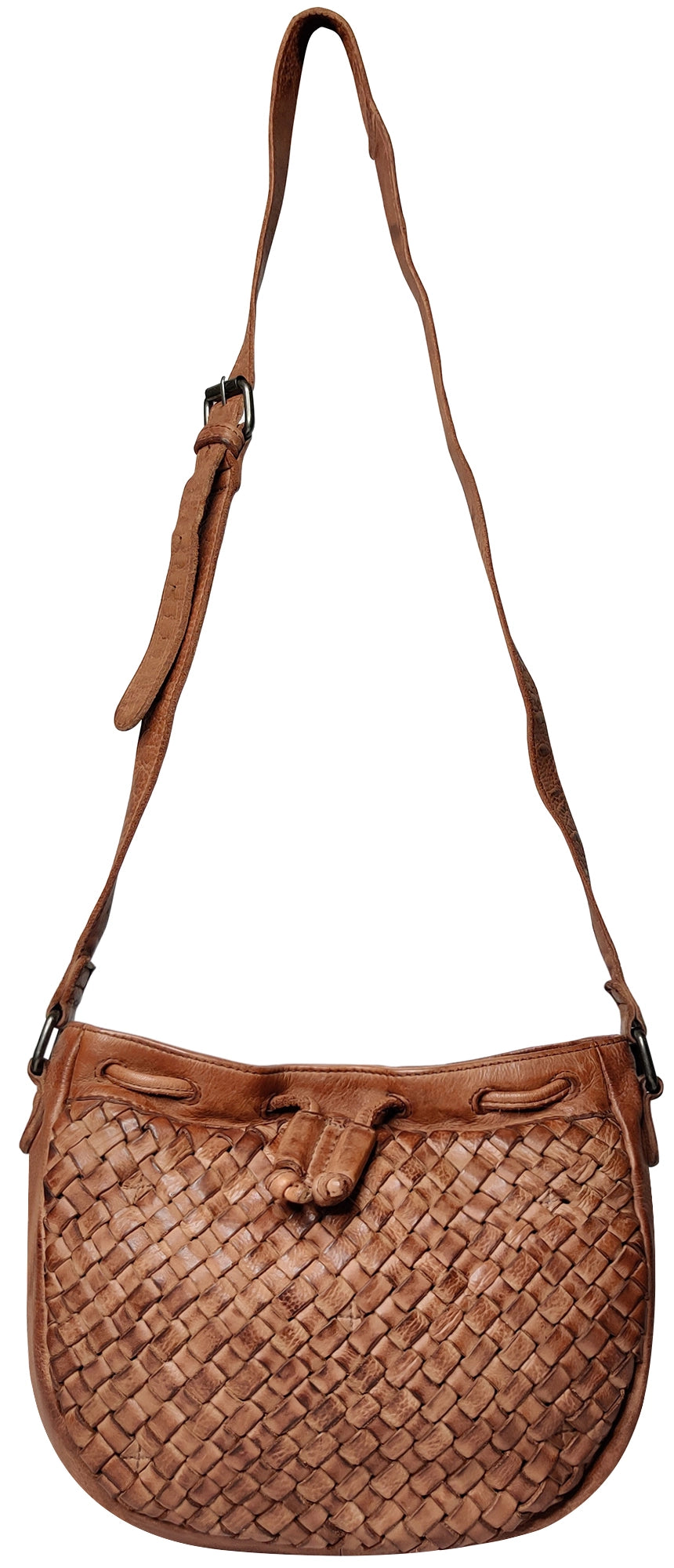 Premium Genuine Leather Shoulder Bag for Women - Classic Cognac Brown Crossbody Purse - Perfect for Work, Travel & Everyday Use