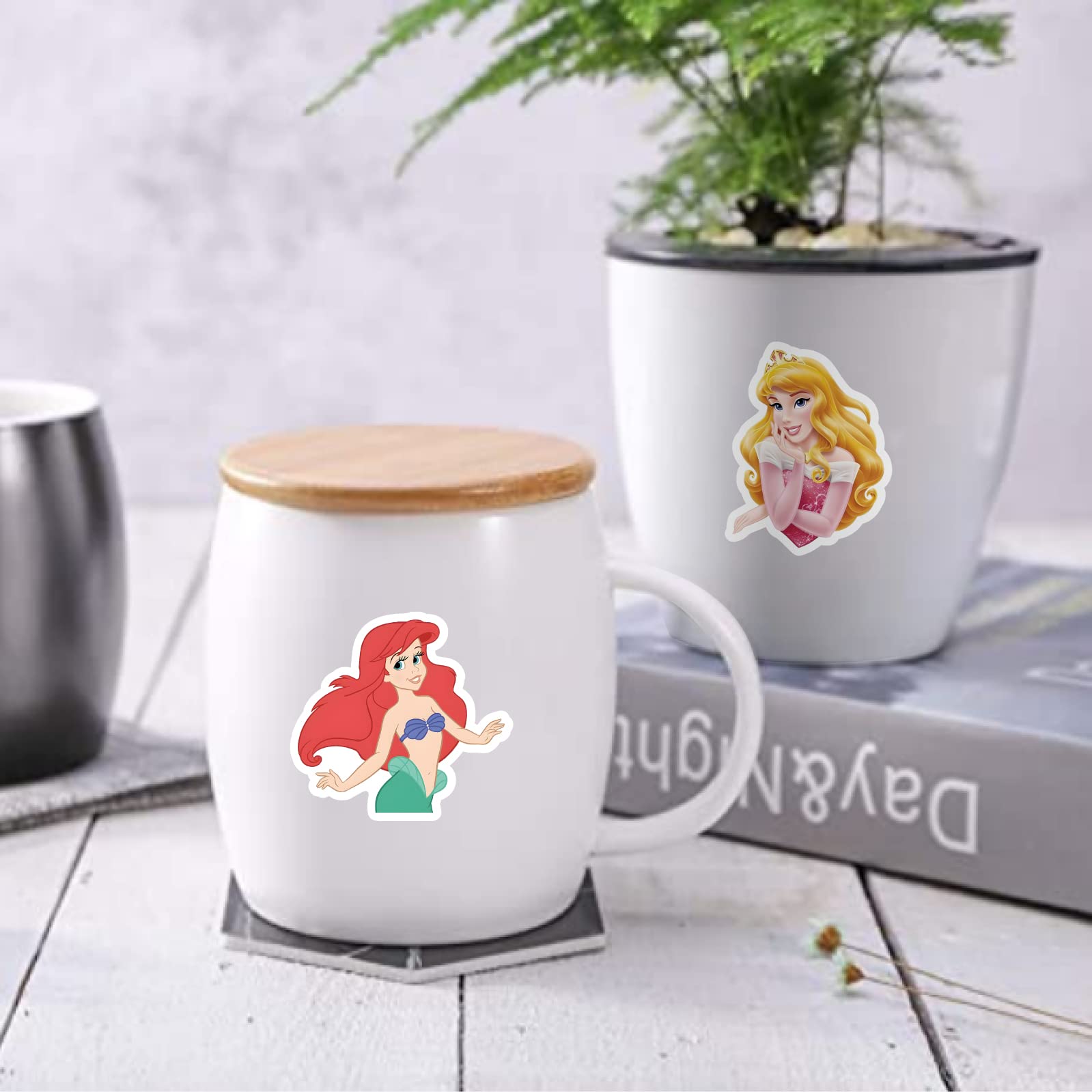 120Pcs Waterproof Princess Stickers for Kids - Cute Cartoon Anime Vinyl Stickers for Water Bottles, Laptops, Scrapbooking & Journals - Perfect for Girls' DIY Crafts, School Supplies & Gift Decorations