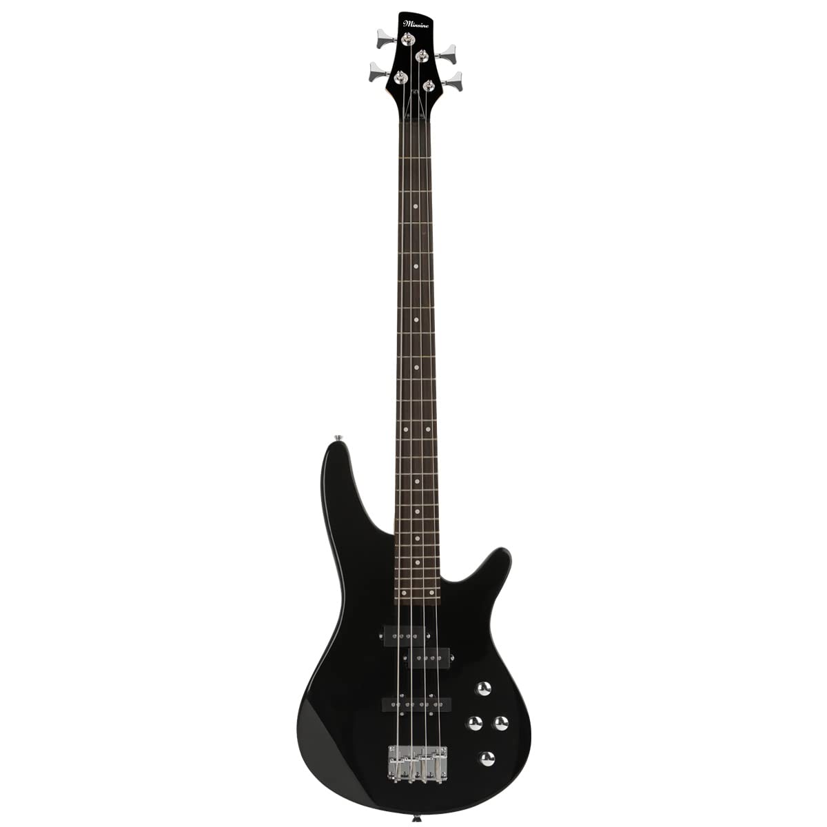 **4-String Electric Bass Guitar Full Size P Bass Beginner Kit with Gig Bag, Strap & Cable - Perfect for Beginners, Practice & Live Performances (Black)**