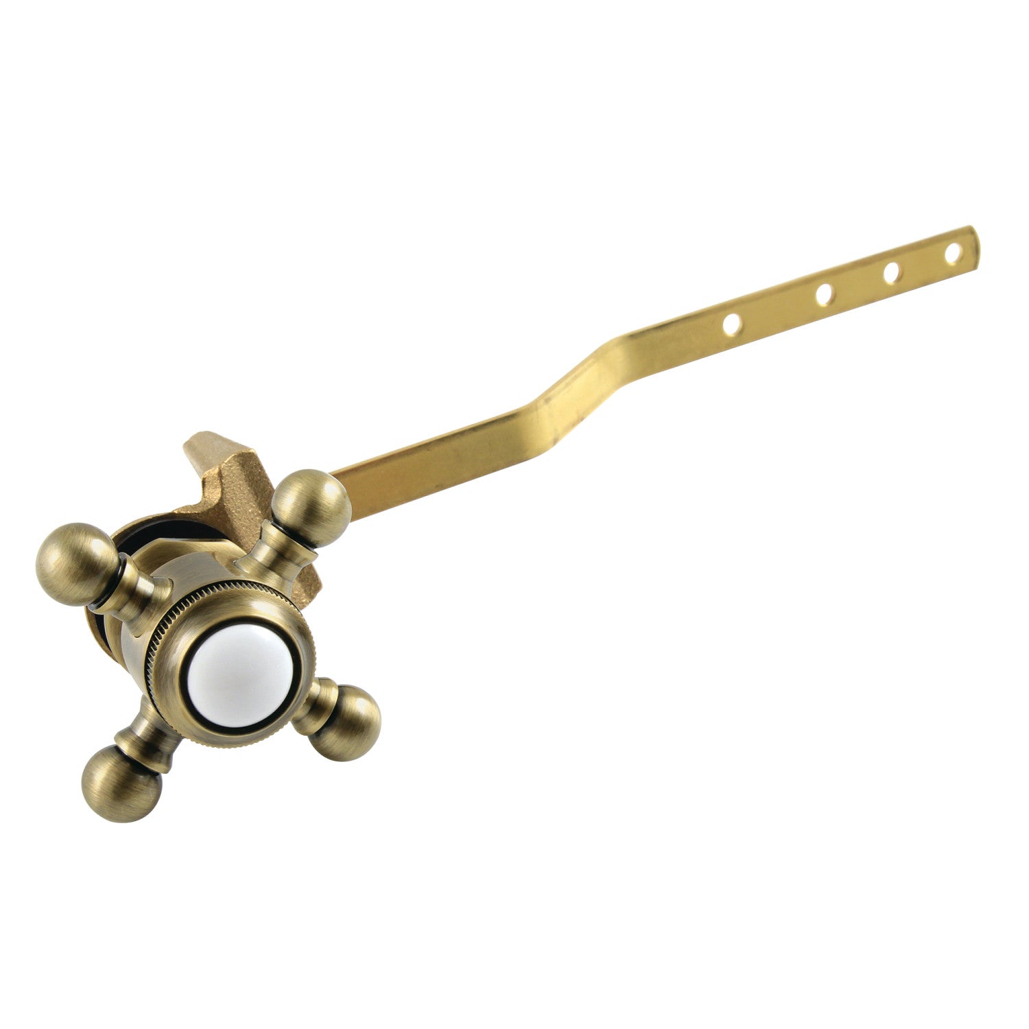 Buckingham KTBX3 Front Mount Toilet Tank Lever in Antique Brass - Durable Replacement Handle for Bathroom Toilet Repair, Perfect for Home Renovation and Commercial Use