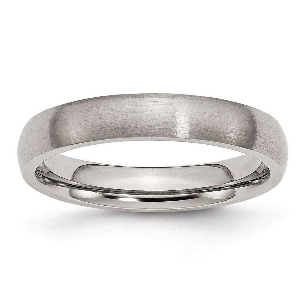 Diamond2Deal Titanium 4mm Brushed Wedding Band Ring for Men - Comfort Fit, Durable & Hypoallergenic - Perfect for Engagement, Anniversary & Everyday Wear