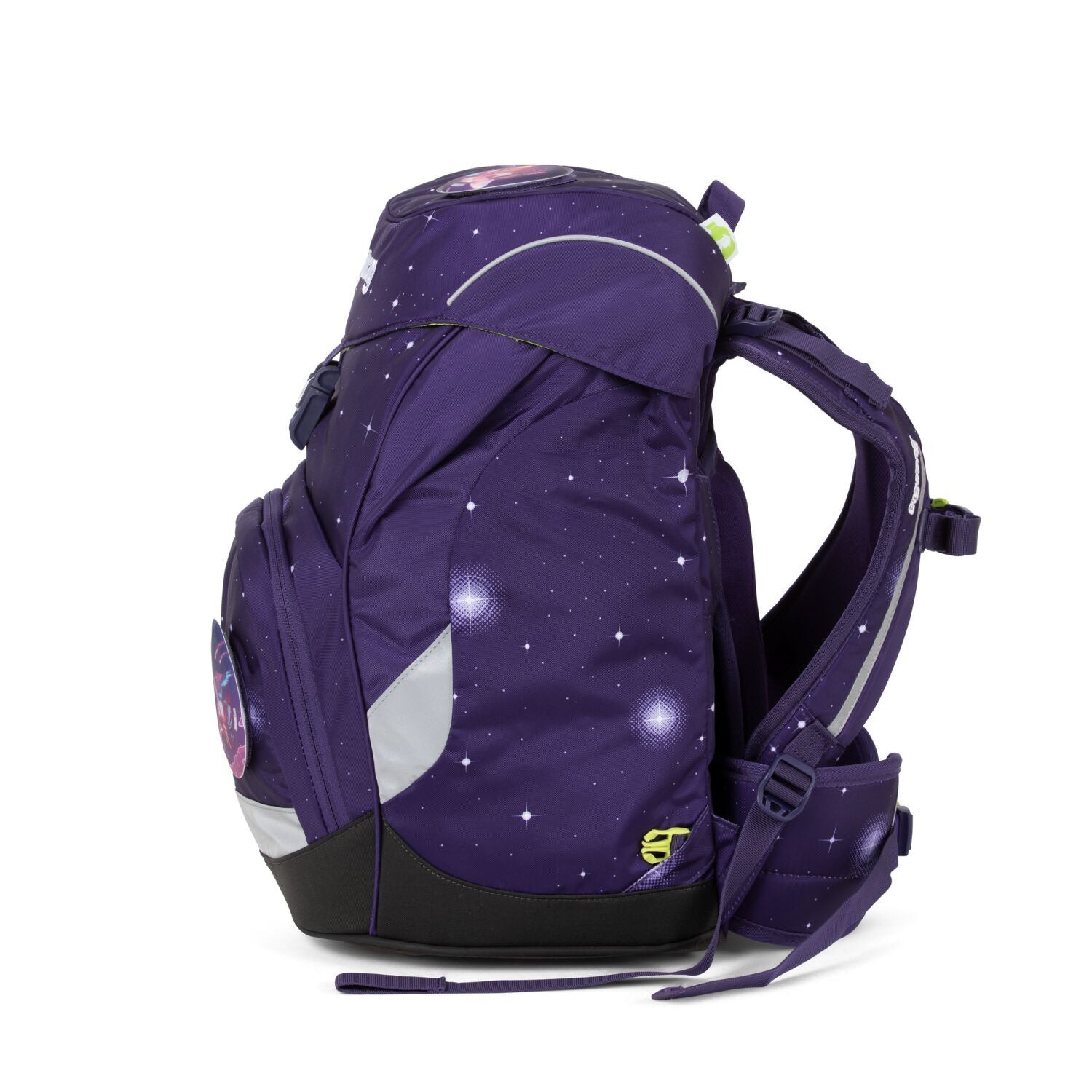 Ergobag Prime School Backpack - Beargasus Purple Galaxy Edition for Kids | Lightweight, Durable & Ergonomic Design | Perfect for School, Travel & Outdoor Adventures