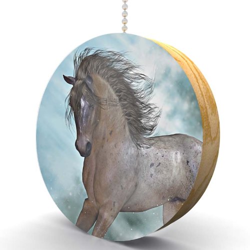 Handcrafted Oak Wood Horse Fan Pull - Vintage Style Ceiling Fan Light Switch - Perfect for Farmhouse, Rustic, and Western Home Decor