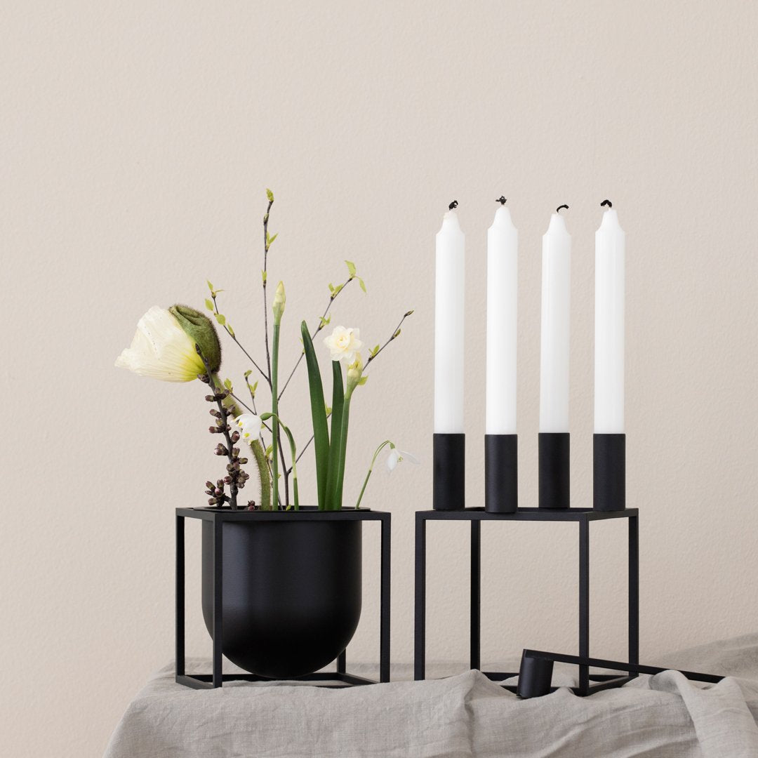 Stylish Kubus 4 Modern Candle Holder Set - Elegant Home Decor for Dining Table, Fireplace & Wedding Centerpieces - Perfect for Romantic Ambiance & Holiday Decorations