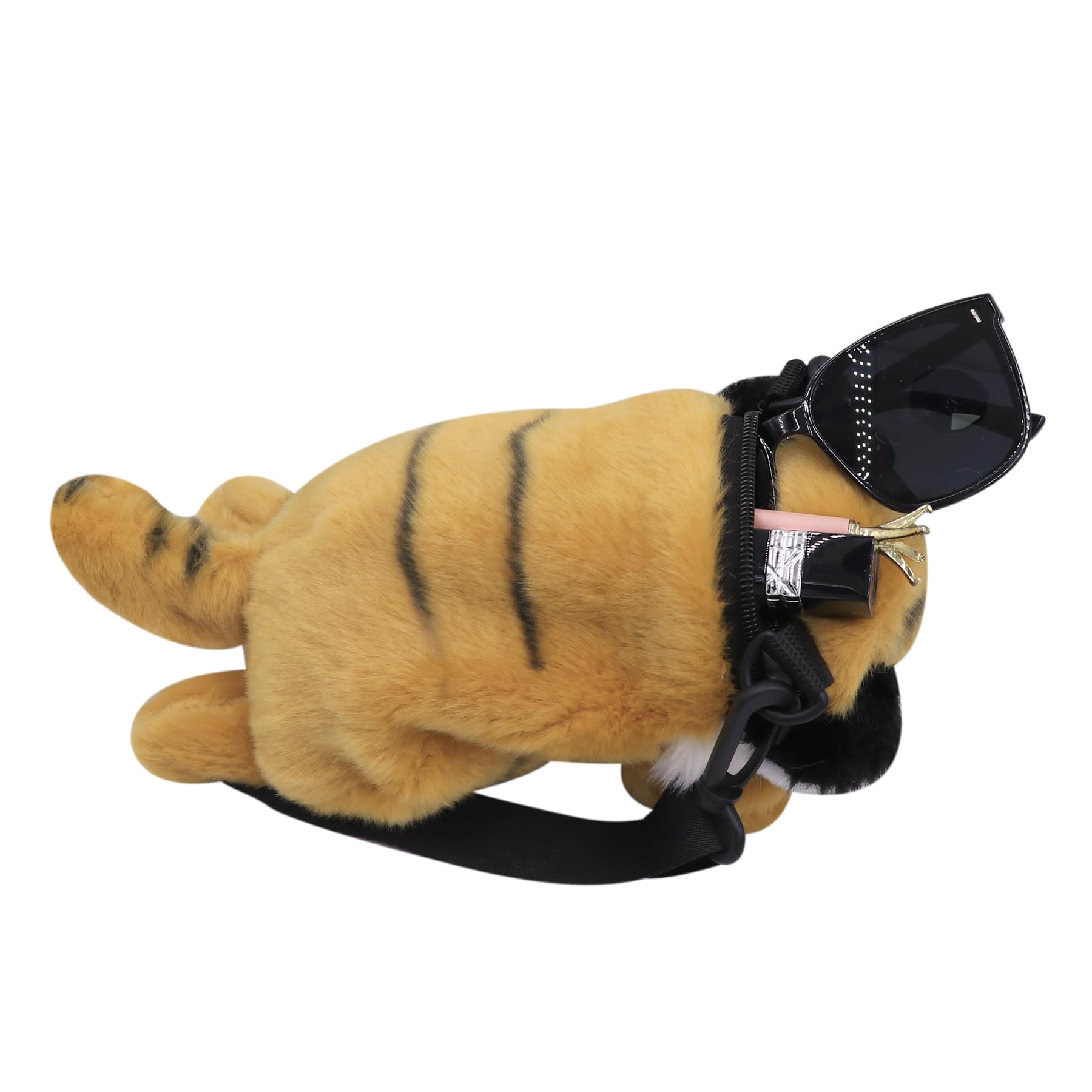 **Cute Plush Tiger Panda Crossbody Purse for Women & Girls - Small Fluffy Animal Shoulder Bag - Perfect for Casual Outings, Travel & Gifts**