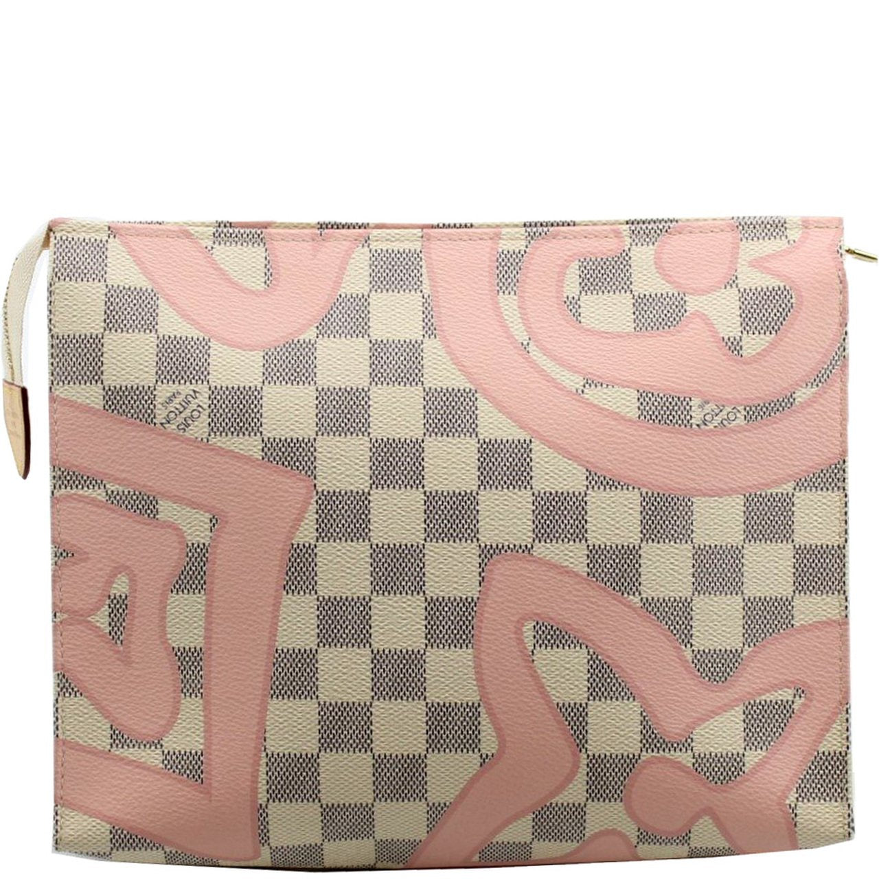 LV Toiletry Pouch 26 - Damier Azur Canvas Travel Cosmetic Bag | Luxury Makeup Organizer for Women | Perfect for Travel, Gym & Daily Essentials Storage