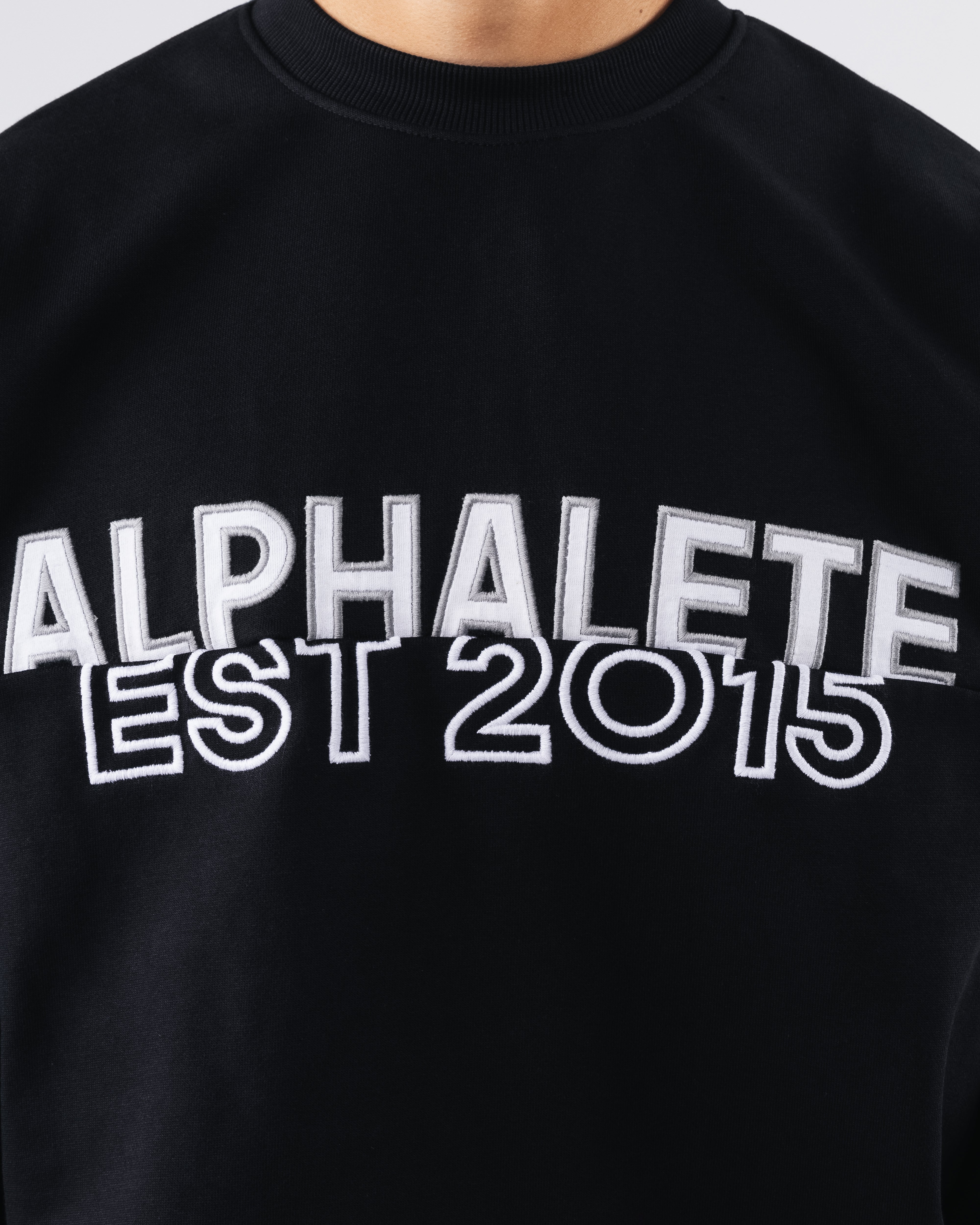 Establishment Split Crewneck Sweatshirt - Black | Men's Casual Pullover for Streetwear & Everyday Comfort