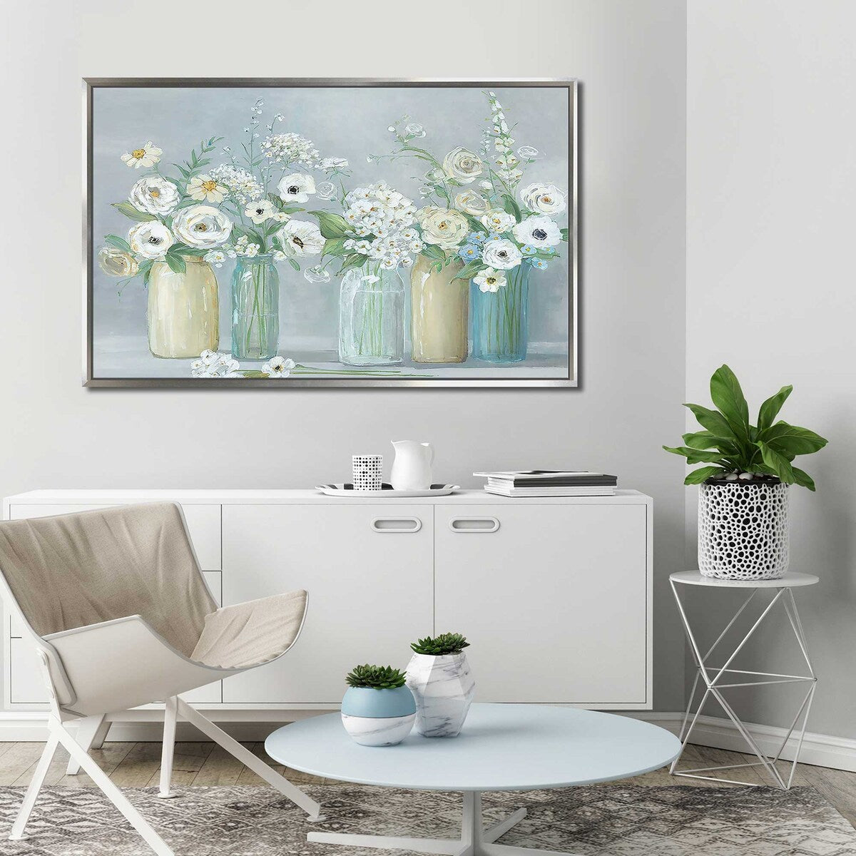Blooming Meadow Beauties Floral Print Canvas Wall Art - Perfect for Living Room, Bedroom & Office Decor