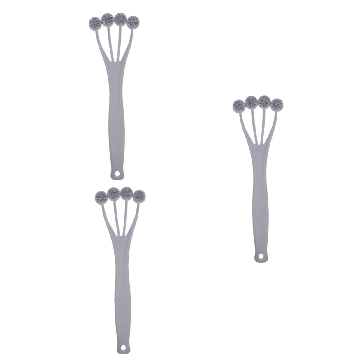Minkissy 3-Piece Silicone Bath Brush Set - Body Scrubber, Facial Exfoliator & Massager Brush for Shower & Spa | Portable Skin Cleansing Kit for Deep Cleaning & Relaxation (Great for Travel, Home Spa & Daily Skincare Routine)